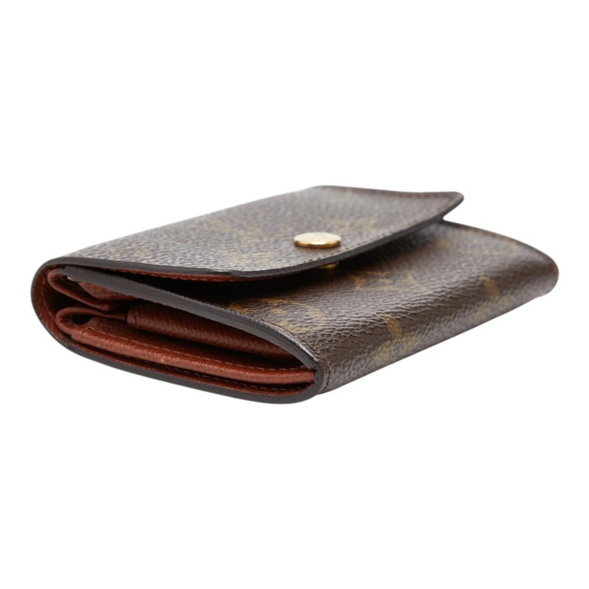 Louis Vuitton Louis Vuitton Monogram Portemonnaie Plat Wallet/Coin Case M61930 Brown Leather Women's LOUIS VUITTON Size ONE SIZE - 4 Thumbnail