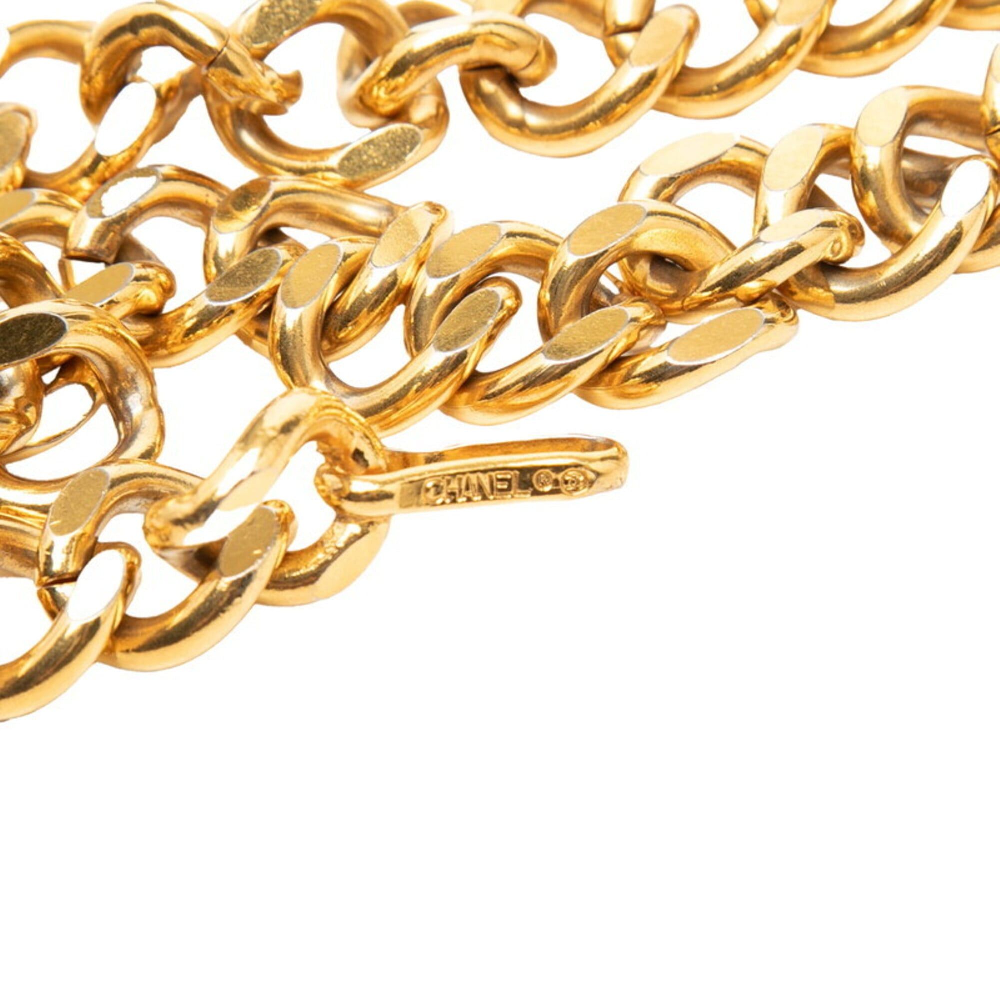 Chanel Chanel Logo Plate Chain Belt, Gold Plated, Women's CHANEL Size ONE SIZE - 3 Thumbnail