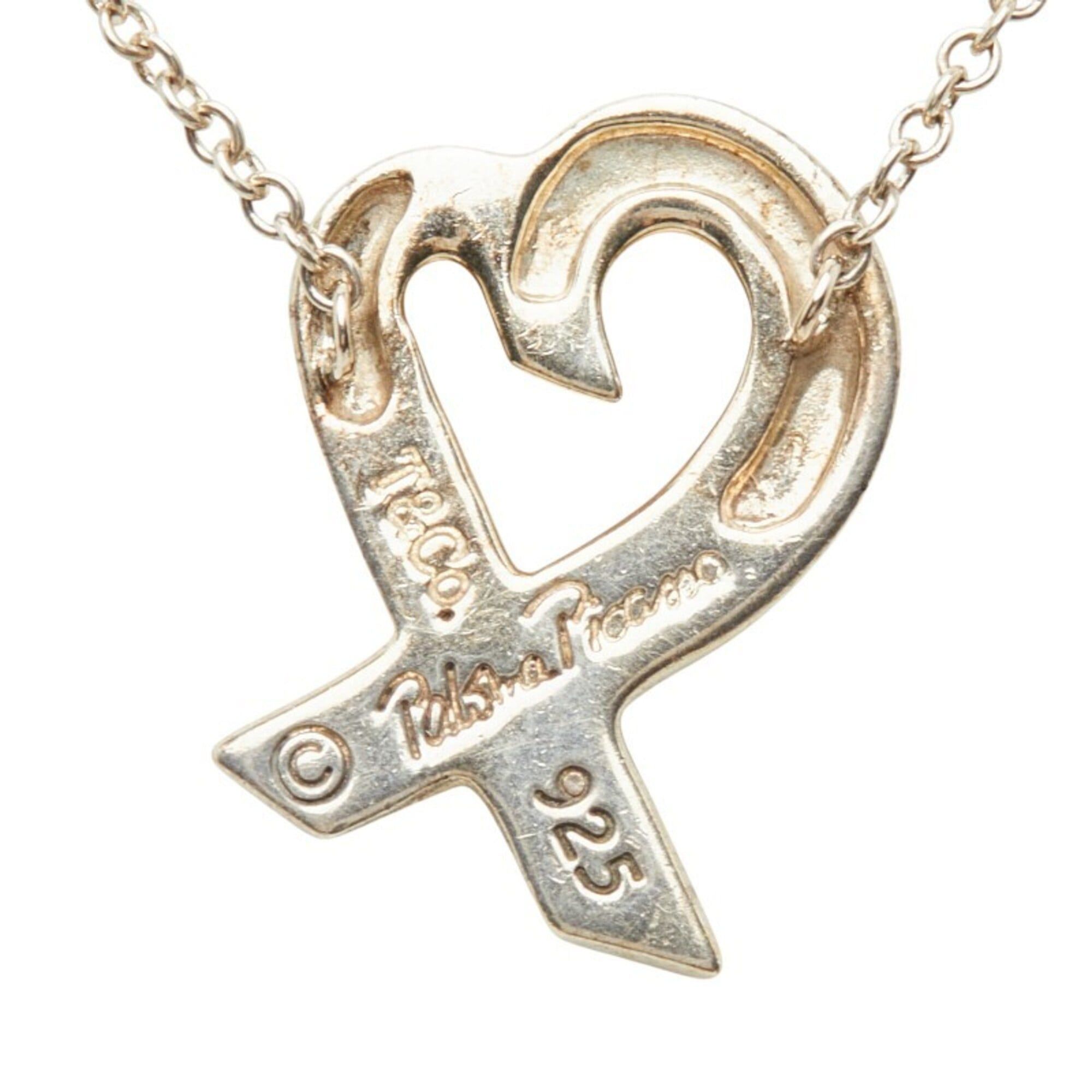 Tiffany & Co. Tiffany & Co. Paloma Picasso Loving Heart Chain Pendant Necklace, SV925 Silver, Women's. Size ONE SIZE - 4 Thumbnail