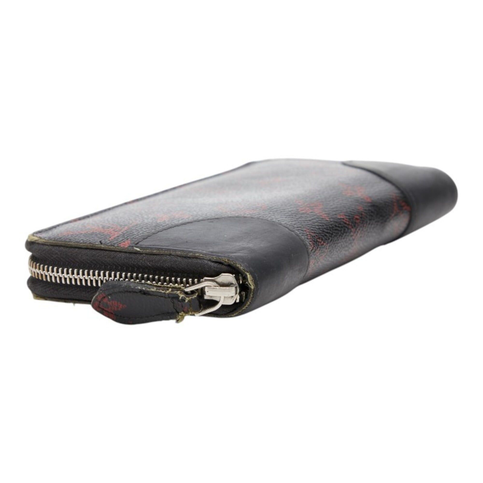 Louis Vuitton Louis Vuitton Monogram Rouge Zippy Wallet Long M60974 Black Red Leather Women's LOUIS VUITTON Size ONE SIZE - 4 Thumbnail