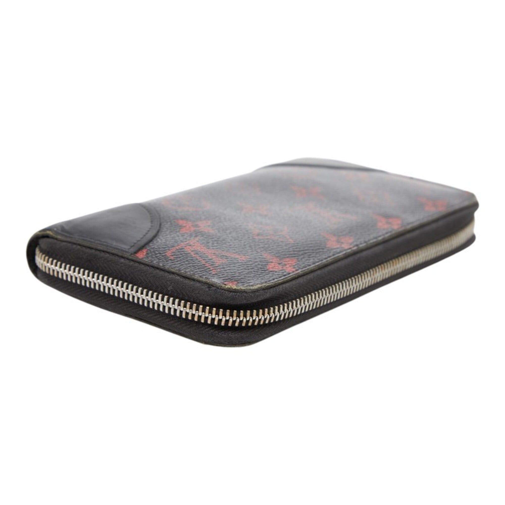 Louis Vuitton Louis Vuitton Monogram Rouge Zippy Wallet Long M60974 Black Red Leather Women's LOUIS VUITTON Size ONE SIZE - 6 Thumbnail