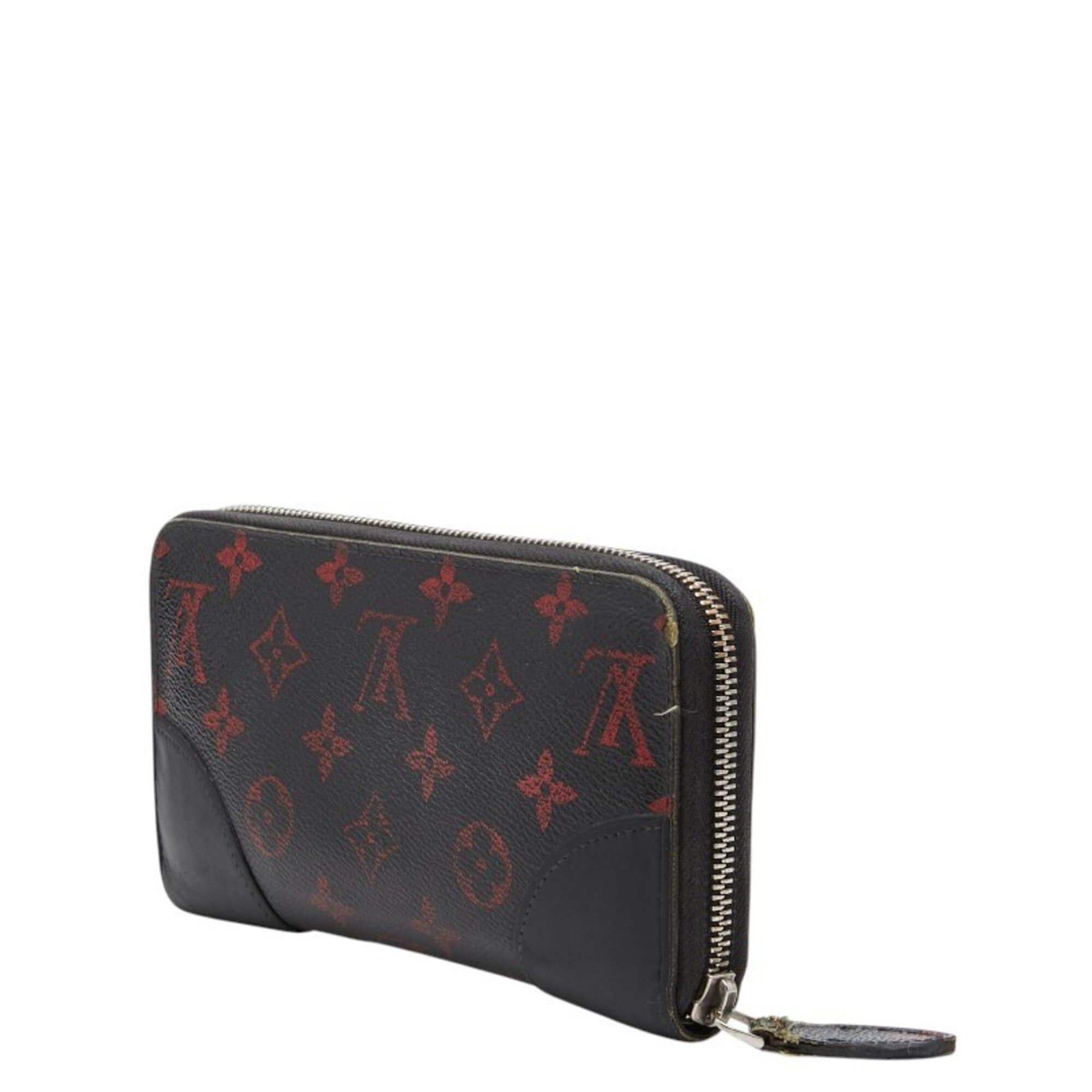Louis Vuitton Louis Vuitton Monogram Rouge Zippy Wallet Long M60974 Black Red Leather Women's LOUIS VUITTON Size ONE SIZE - 2 Thumbnail