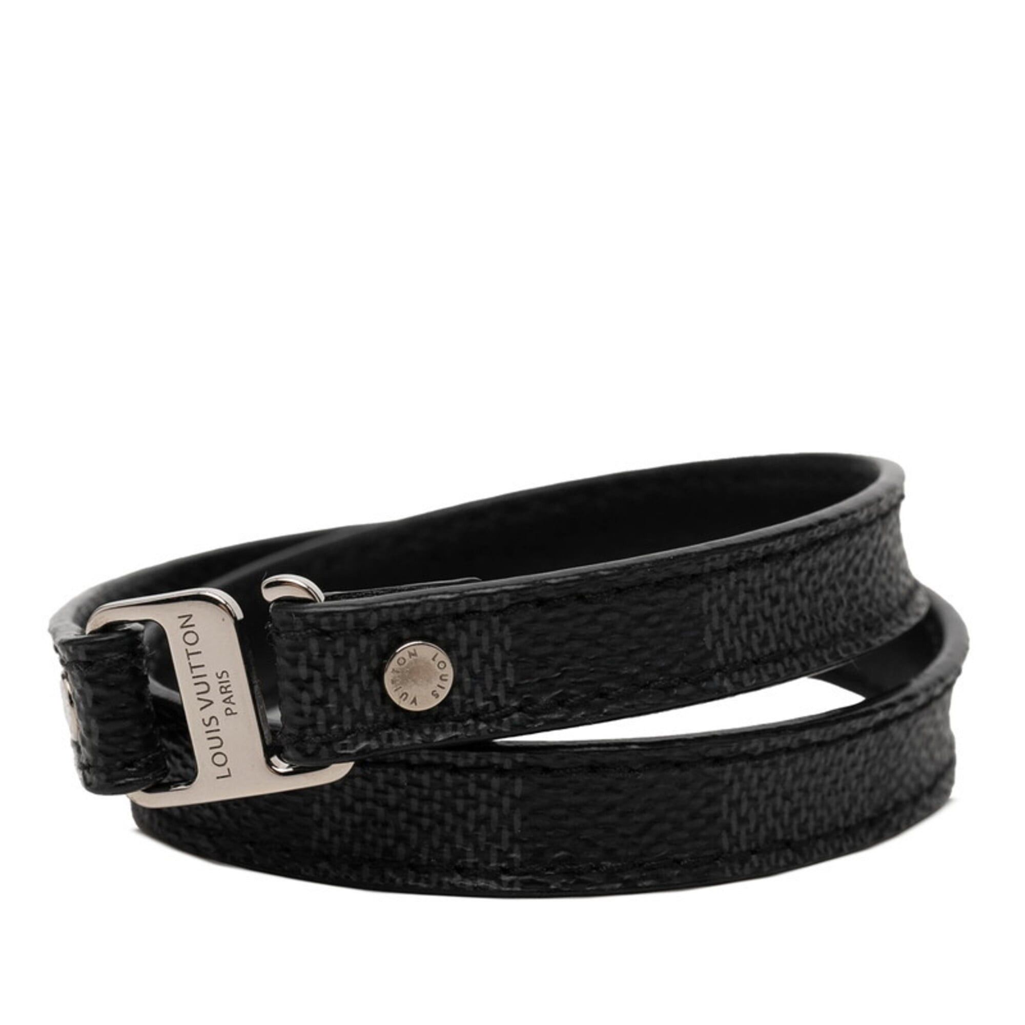 Louis Vuitton Louis Vuitton Damier Graphite Snap-It Bracelet M6768 Black Metal Women's LOUIS VUITTON Size ONE SIZE - 2 Thumbnail