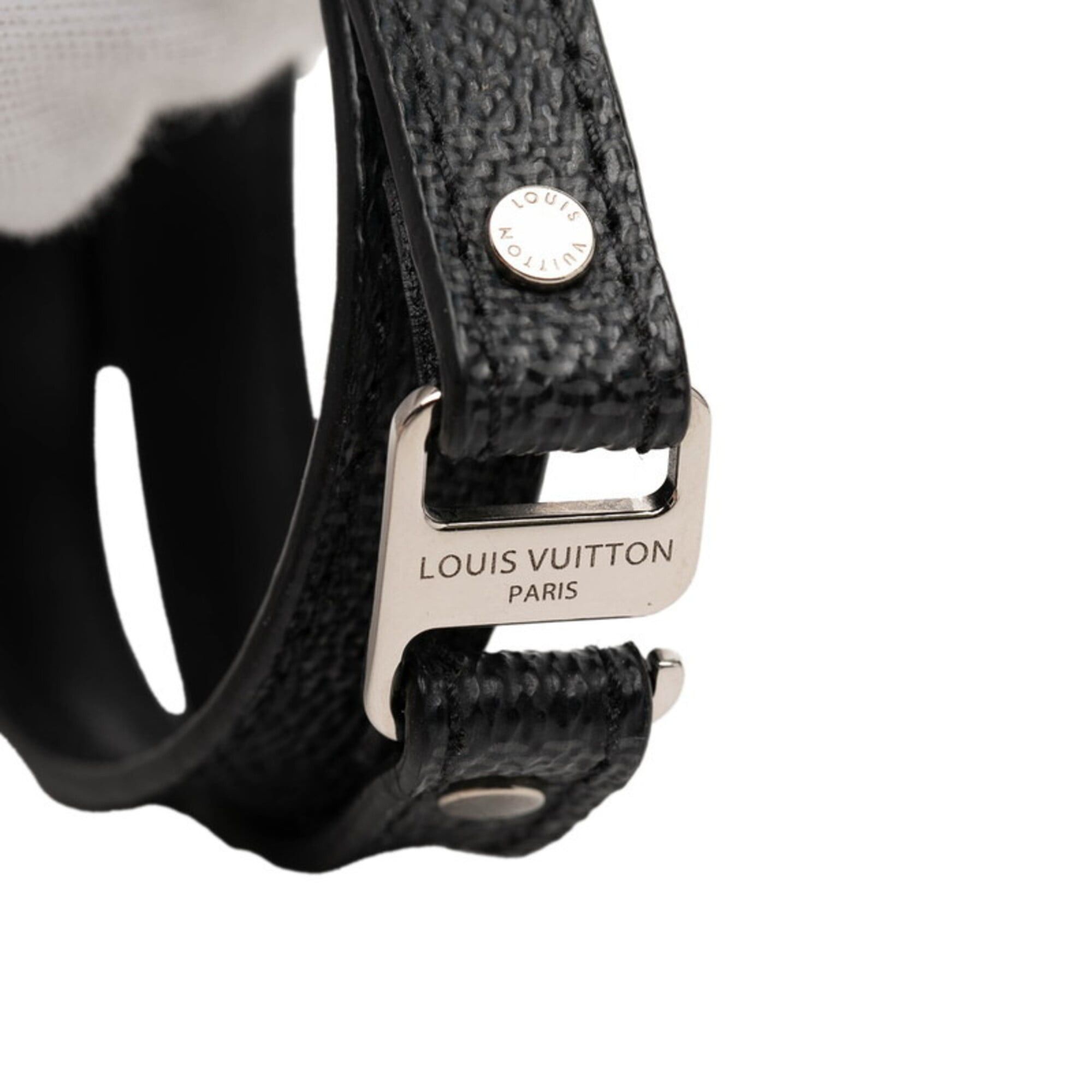 Louis Vuitton Louis Vuitton Damier Graphite Snap-It Bracelet M6768 Black Metal Women's LOUIS VUITTON Size ONE SIZE - 4 Thumbnail