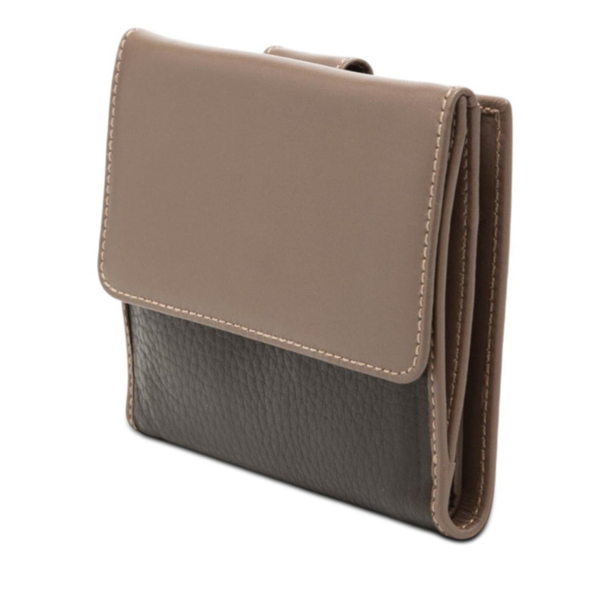 Gucci Gucci Old Bi-fold Wallet 035 959 0322 Black Brown Leather Women's GUCCI Size ONE SIZE - 2 Thumbnail
