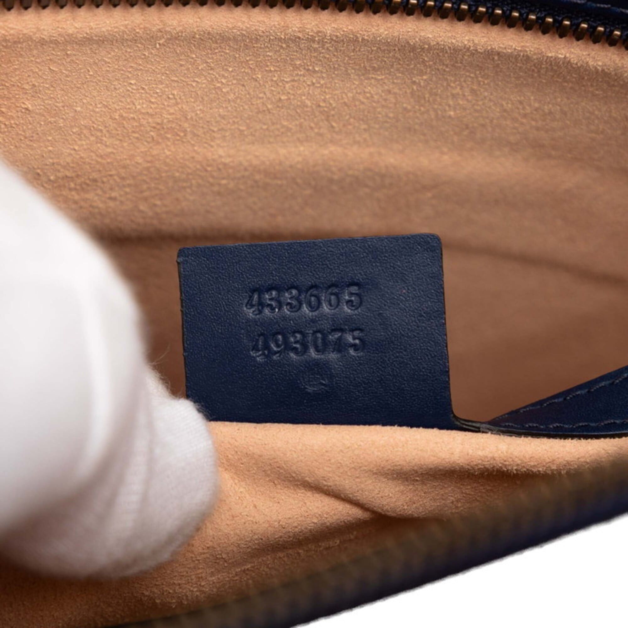 Gucci Gucci GG Ghost Clutch Bag, Second 433665, Navy Multicolor Leather, Women's, GUCCI Size ONE SIZE - 6 Thumbnail