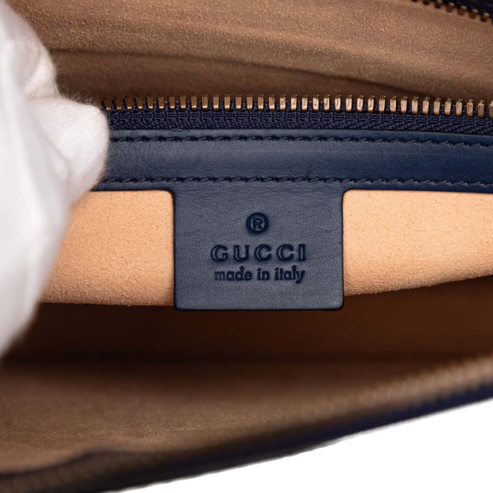 Gucci Gucci GG Ghost Clutch Bag, Second 433665, Navy Multicolor Leather, Women's, GUCCI Size ONE SIZE - 5 Thumbnail