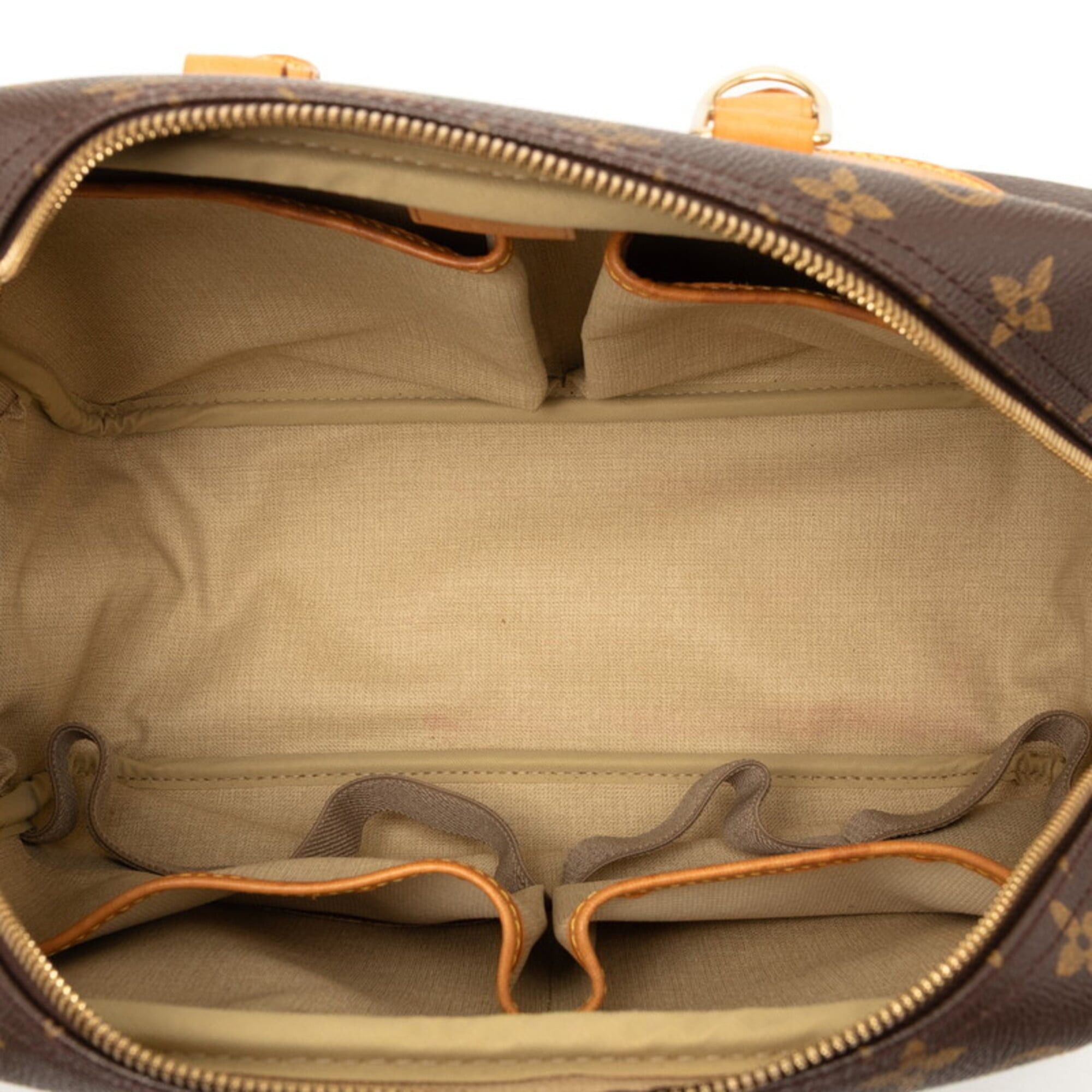 Louis Vuitton Louis Vuitton Monogram Deauville Handbag M47270 Brown Leather Women's LOUIS VUITTON Size ONE SIZE - 4 Thumbnail