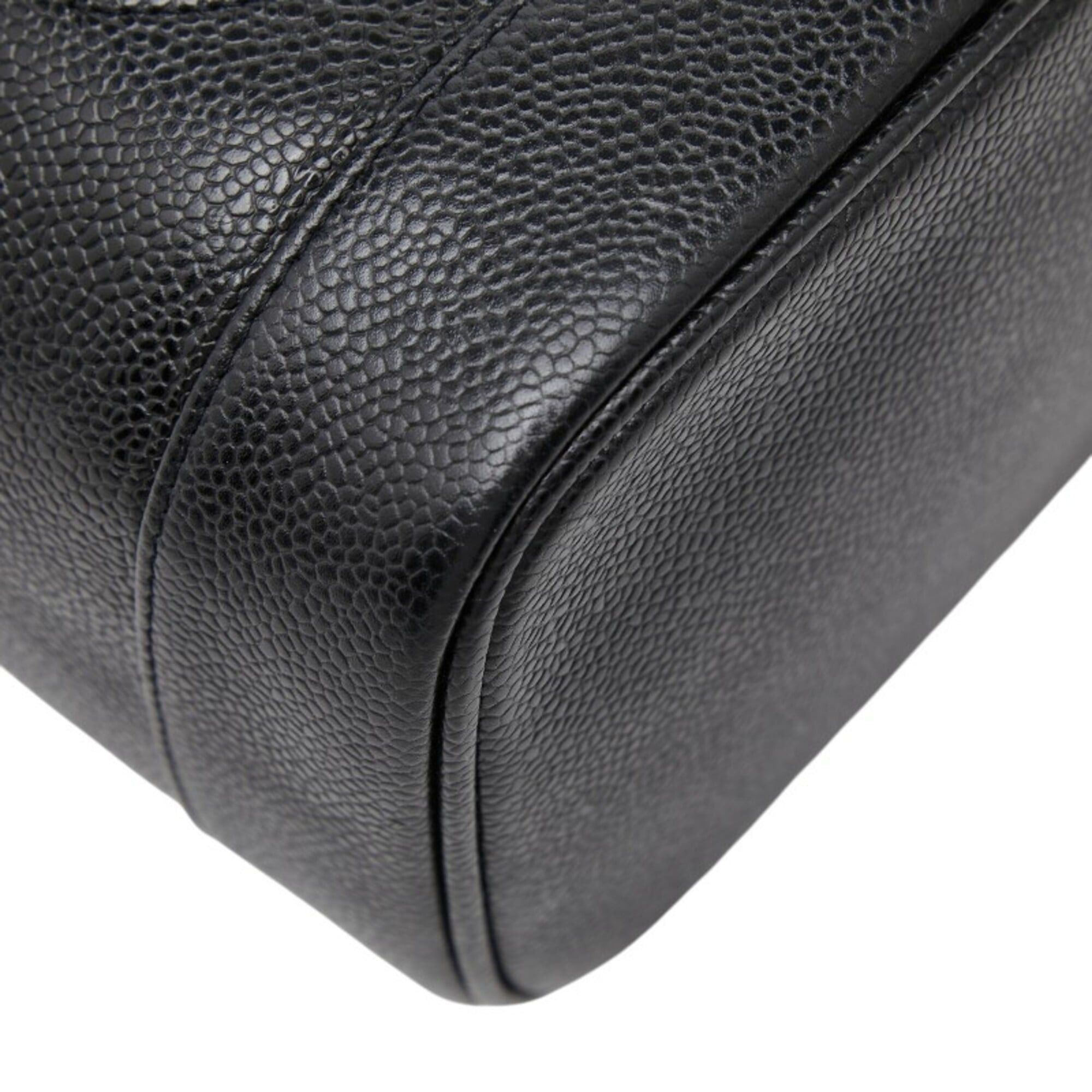 Chanel Chanel Coco Mark Vanity Bag Handbag A01998 Black Caviar Leather Women's CHANEL Size ONE SIZE - 5 Thumbnail