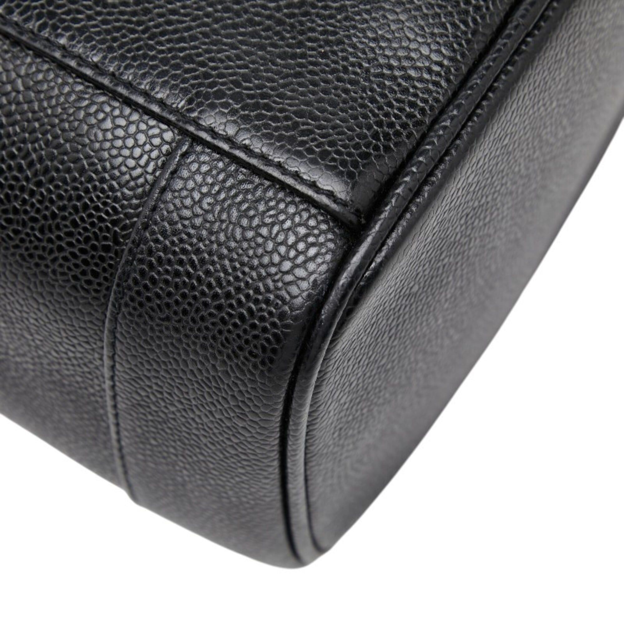Chanel Chanel Coco Mark Vanity Bag Handbag A01998 Black Caviar Leather Women's CHANEL Size ONE SIZE - 7 Thumbnail