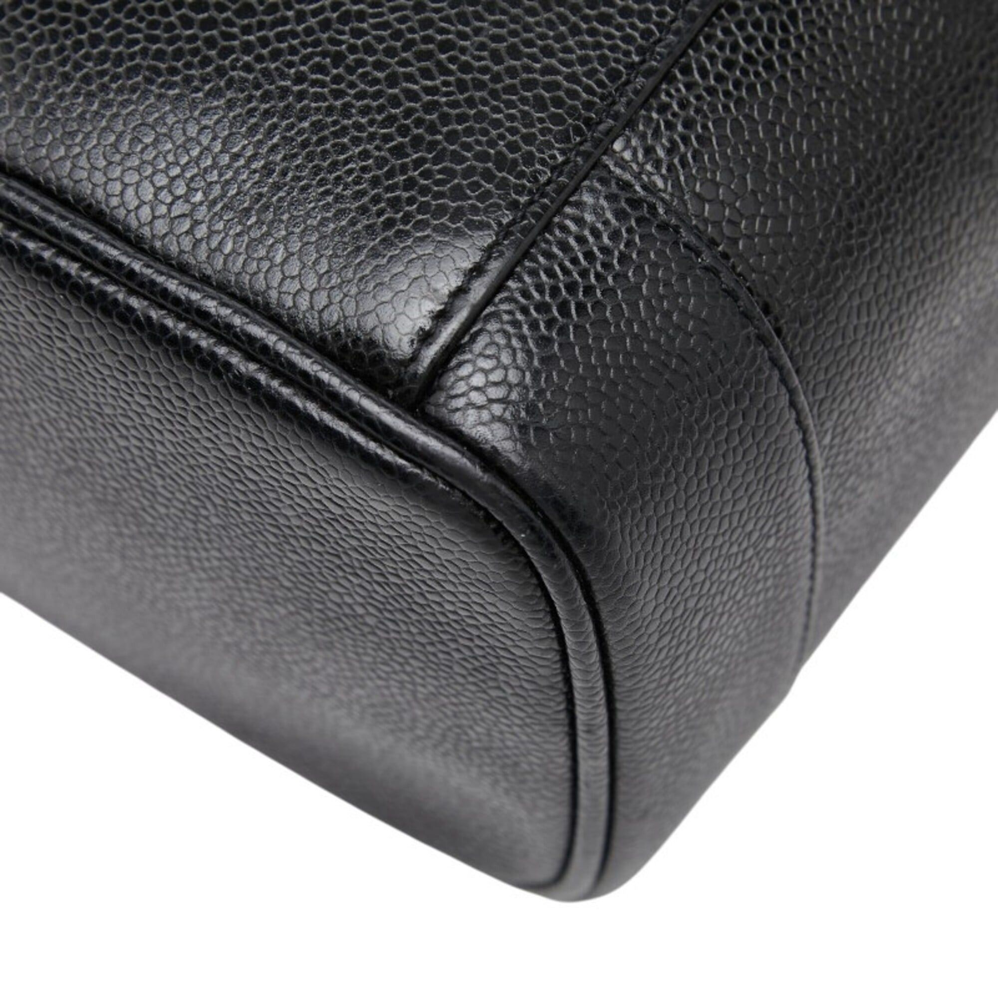 Chanel Chanel Coco Mark Vanity Bag Handbag A01998 Black Caviar Leather Women's CHANEL Size ONE SIZE - 6 Thumbnail