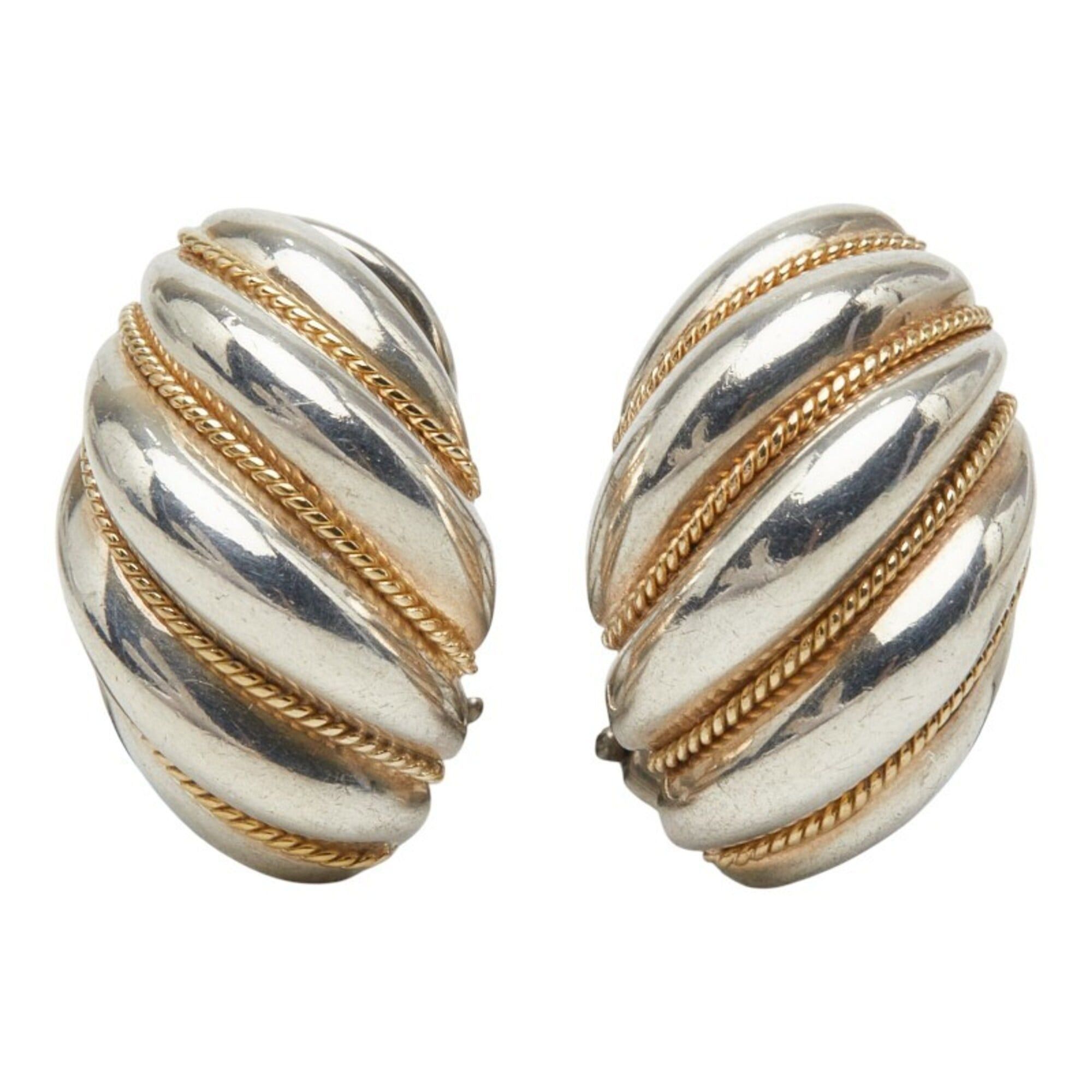Tiffany & Co. Tiffany & Co. Twist Rope Earrings, SV925 Sterling Silver, 18K Yellow Gold (Au750), Women's. Size ONE SIZE - 2 Thumbnail
