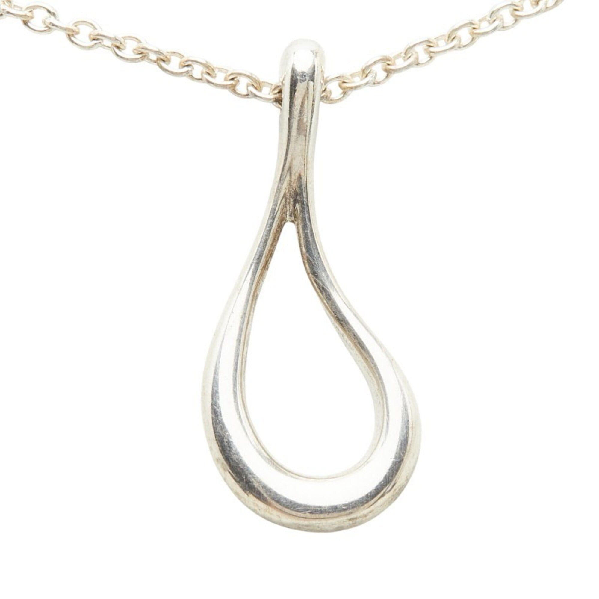 Tiffany & Co. Tiffany & Co. Elsa Peretti Open Teardrop Chain Pendant Necklace, SV925 Silver, Women's. Size ONE SIZE - 3 Thumbnail