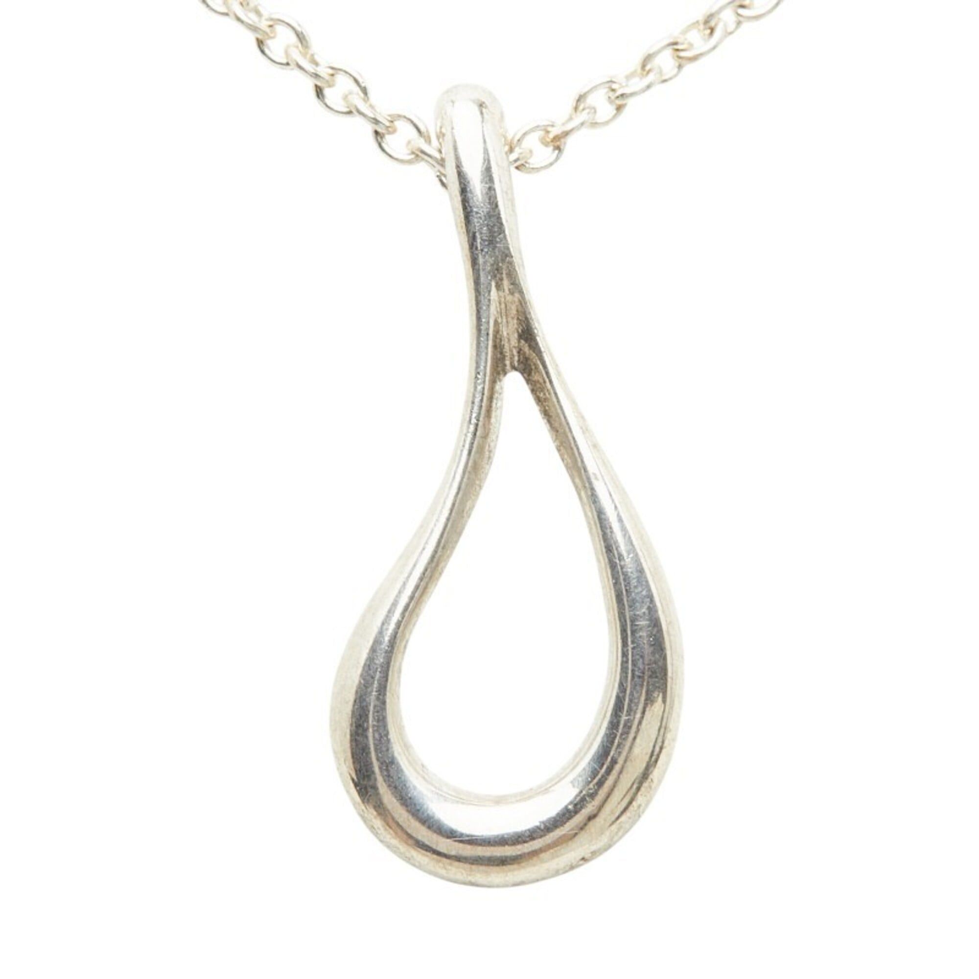 Tiffany & Co. Tiffany & Co. Elsa Peretti Open Teardrop Chain Pendant Necklace, SV925 Silver, Women's. Size ONE SIZE - 4 Thumbnail