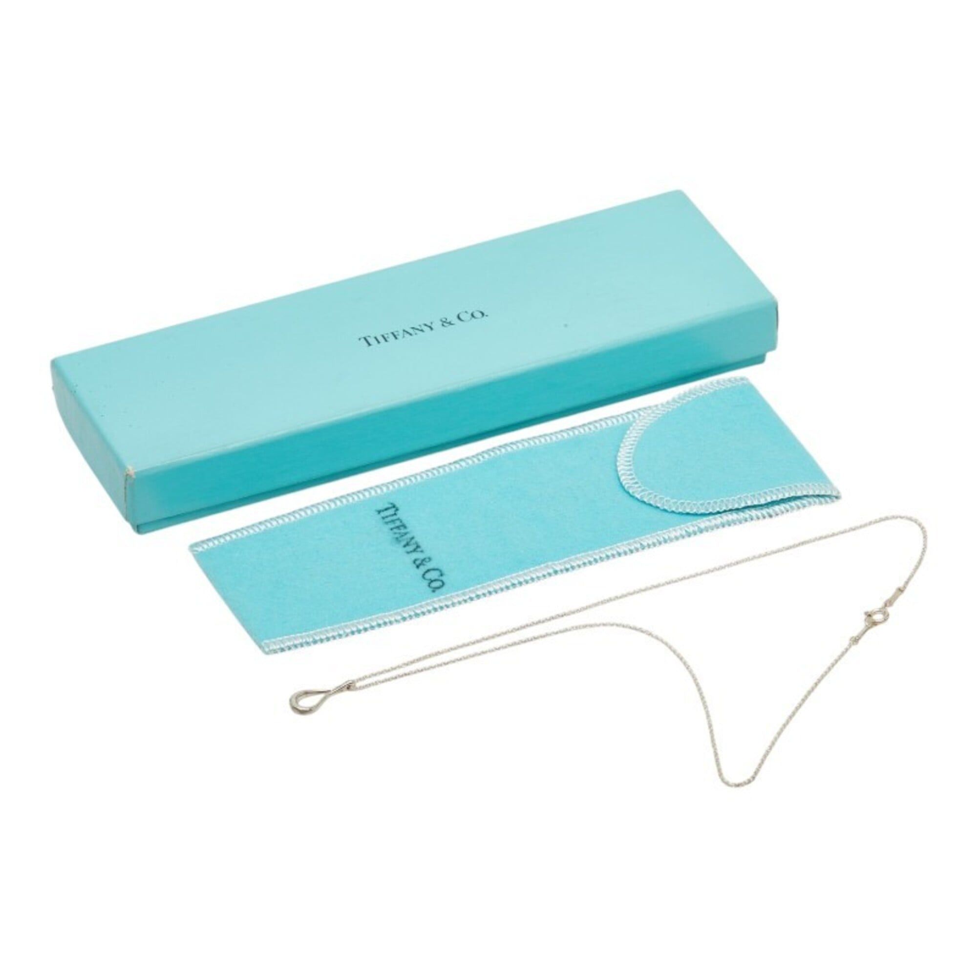 Tiffany & Co. Tiffany & Co. Elsa Peretti Open Teardrop Chain Pendant Necklace, SV925 Silver, Women's. Size ONE SIZE - 10 Thumbnail