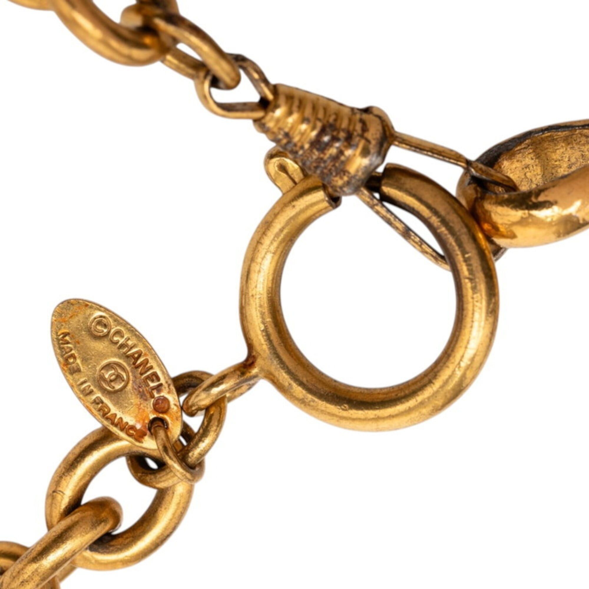 Chanel Chanel Matelassé Coco Mark Chain Necklace, Gold Plated, Women's. Size ONE SIZE - 5 Thumbnail