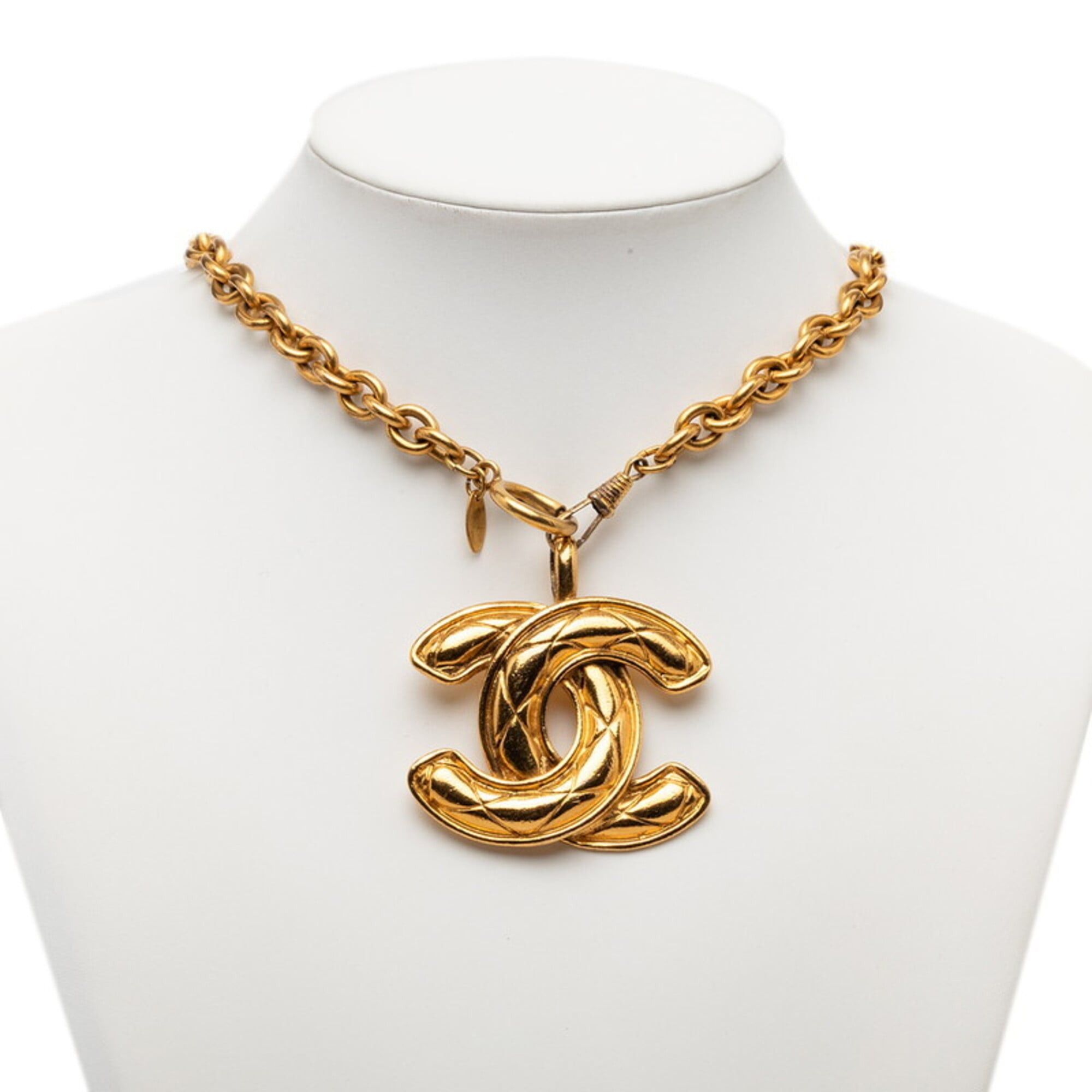 Chanel Chanel Matelassé Coco Mark Chain Necklace, Gold Plated, Women's. Size ONE SIZE - 6 Thumbnail