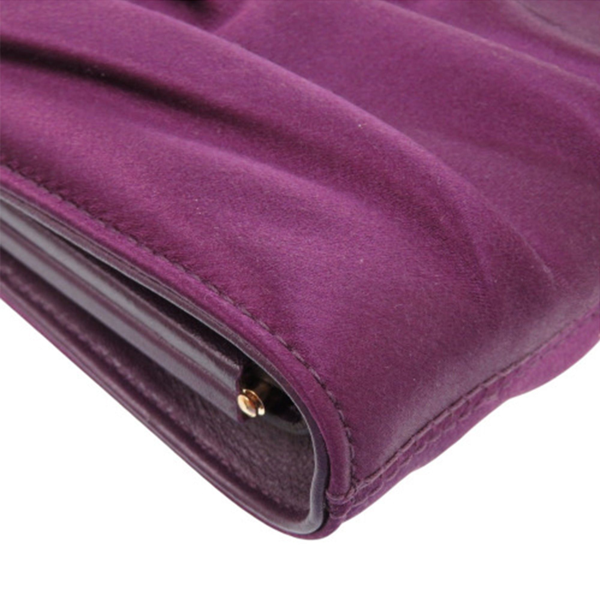 Salvatore Ferragamo Satin Gancini Clutch with Chain Size ONE SIZE - 10 Thumbnail