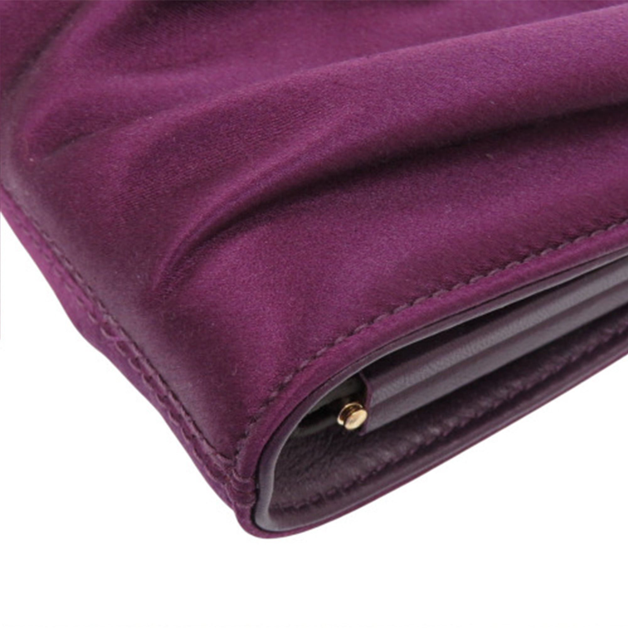 Salvatore Ferragamo Satin Gancini Clutch with Chain Size ONE SIZE - 8 Thumbnail