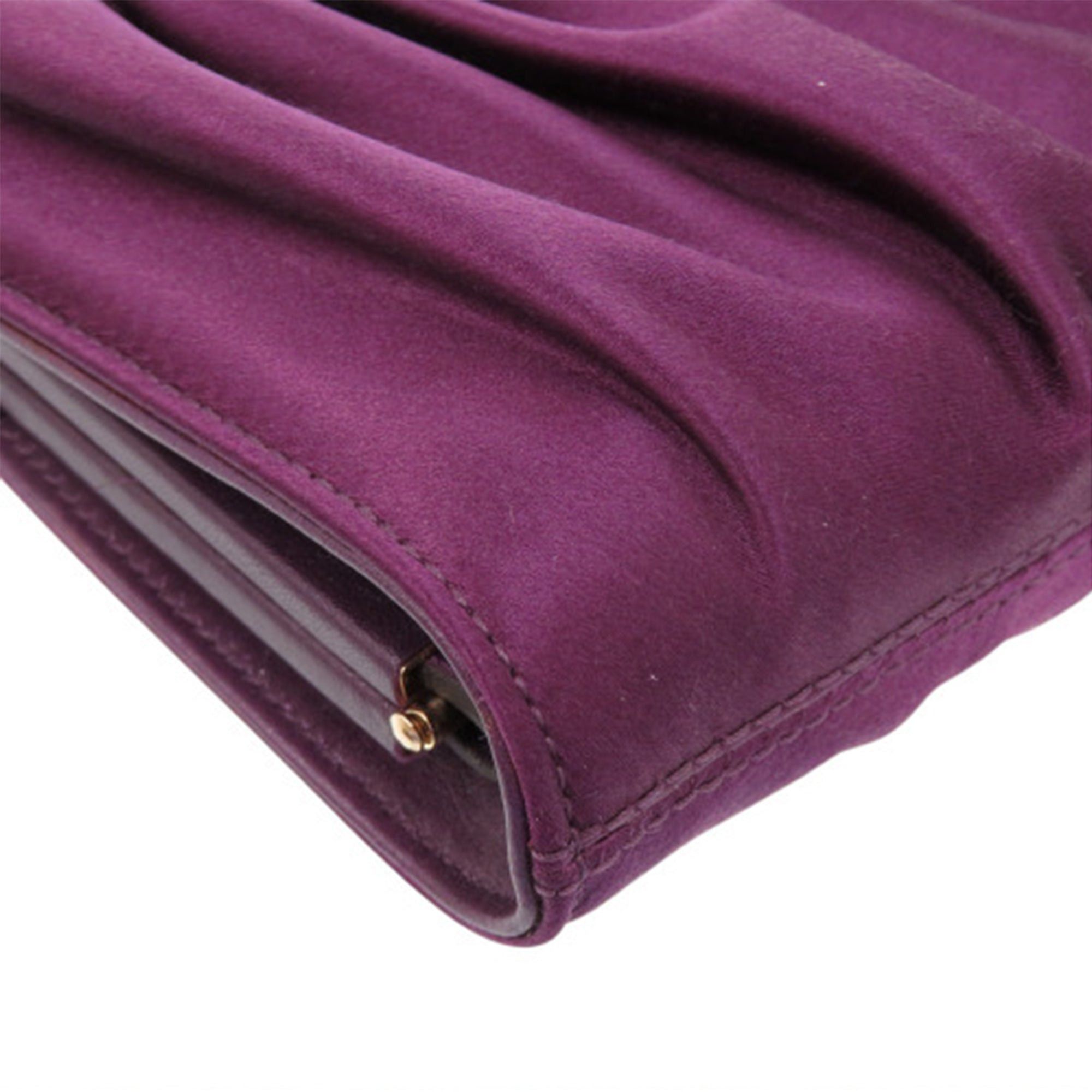 Salvatore Ferragamo Satin Gancini Clutch with Chain Size ONE SIZE - 7 Thumbnail