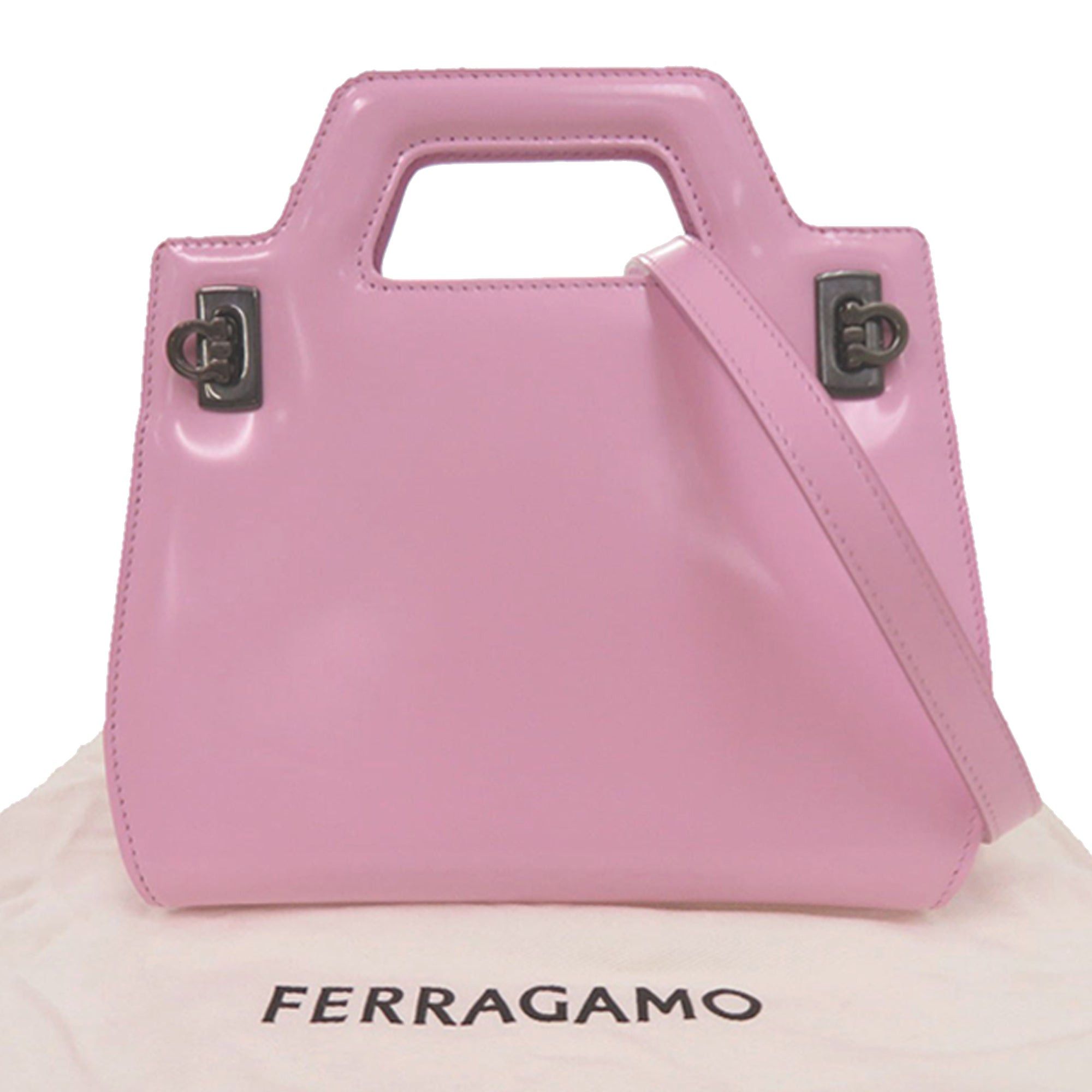 Salvatore Ferragamo Micro Brushed Calfskin Wanda Top Handle Bag Size ONE SIZE - 19 Thumbnail