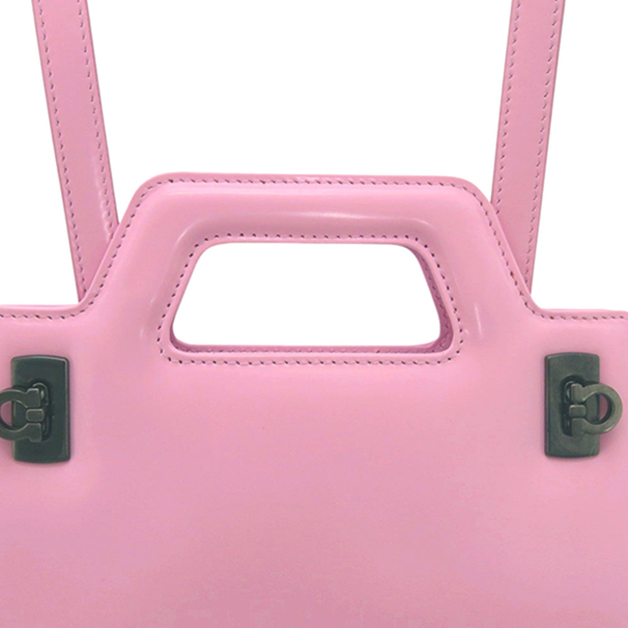 Salvatore Ferragamo Micro Brushed Calfskin Wanda Top Handle Bag Size ONE SIZE - 14 Thumbnail