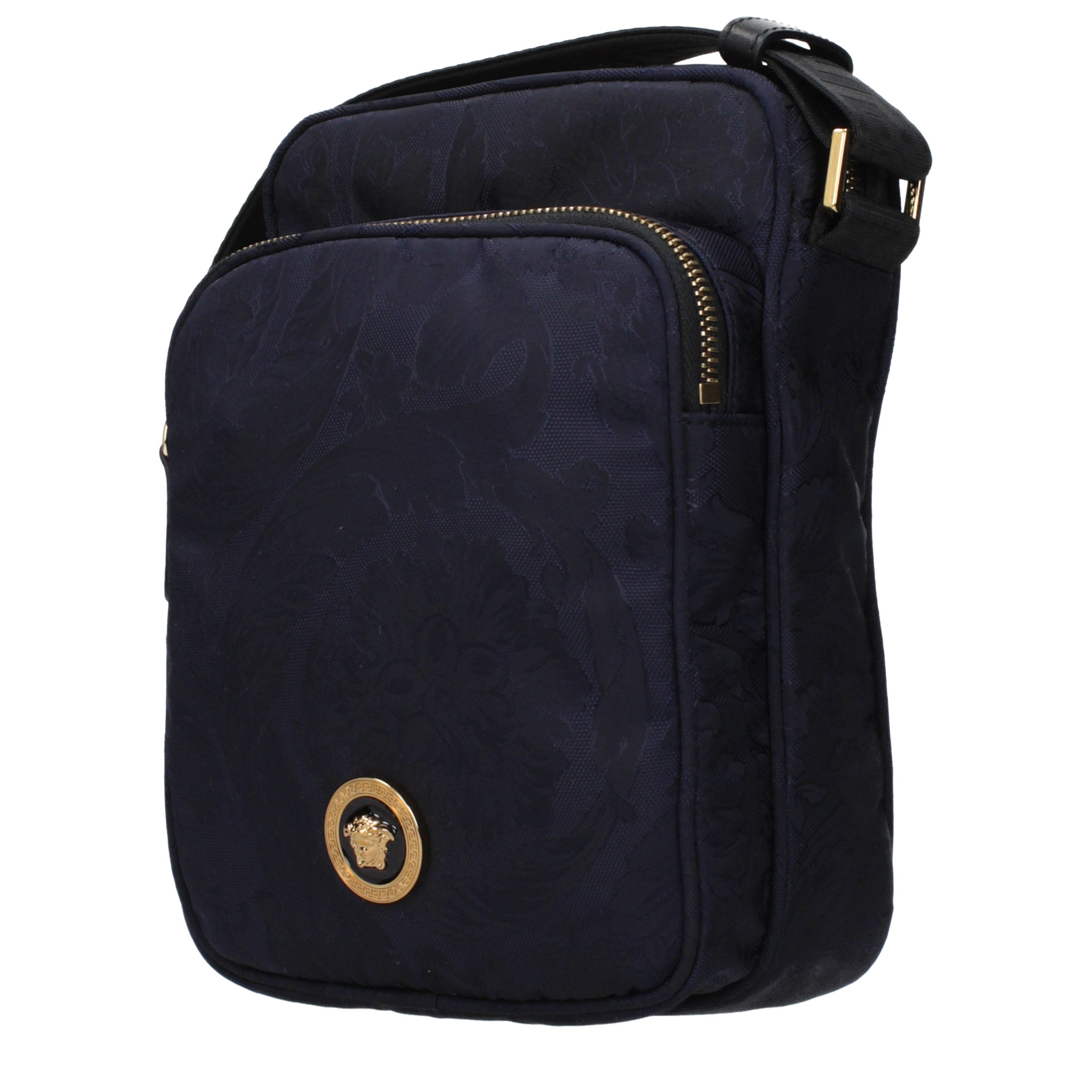 Versace Versace Crossbody Bags Men Fabric Blue/Blue Navy Size ONE SIZE - 2 Thumbnail