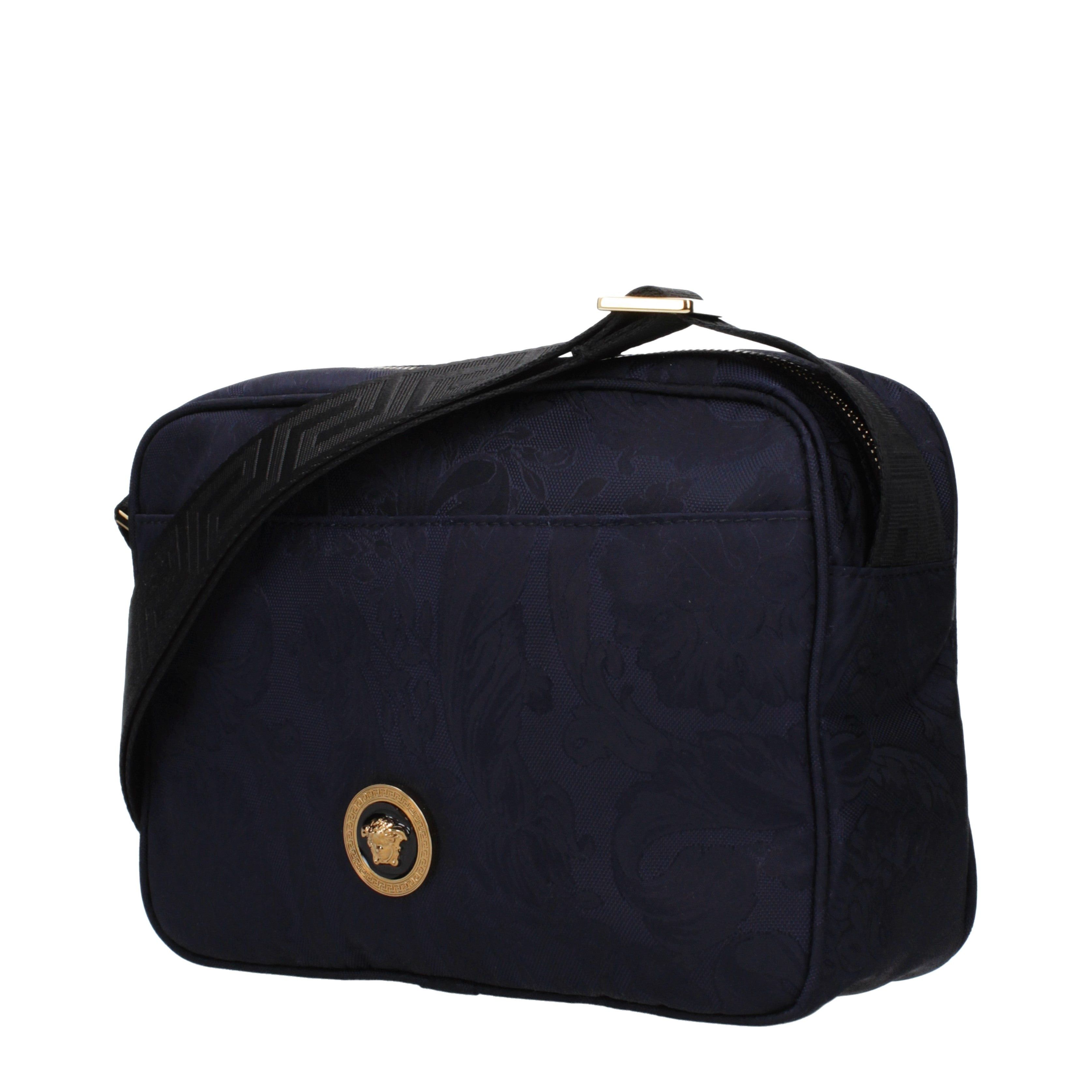 Versace Versace Crossbody Bags Men Fabric Blue/Blue Navy Size ONE SIZE - 2 Thumbnail