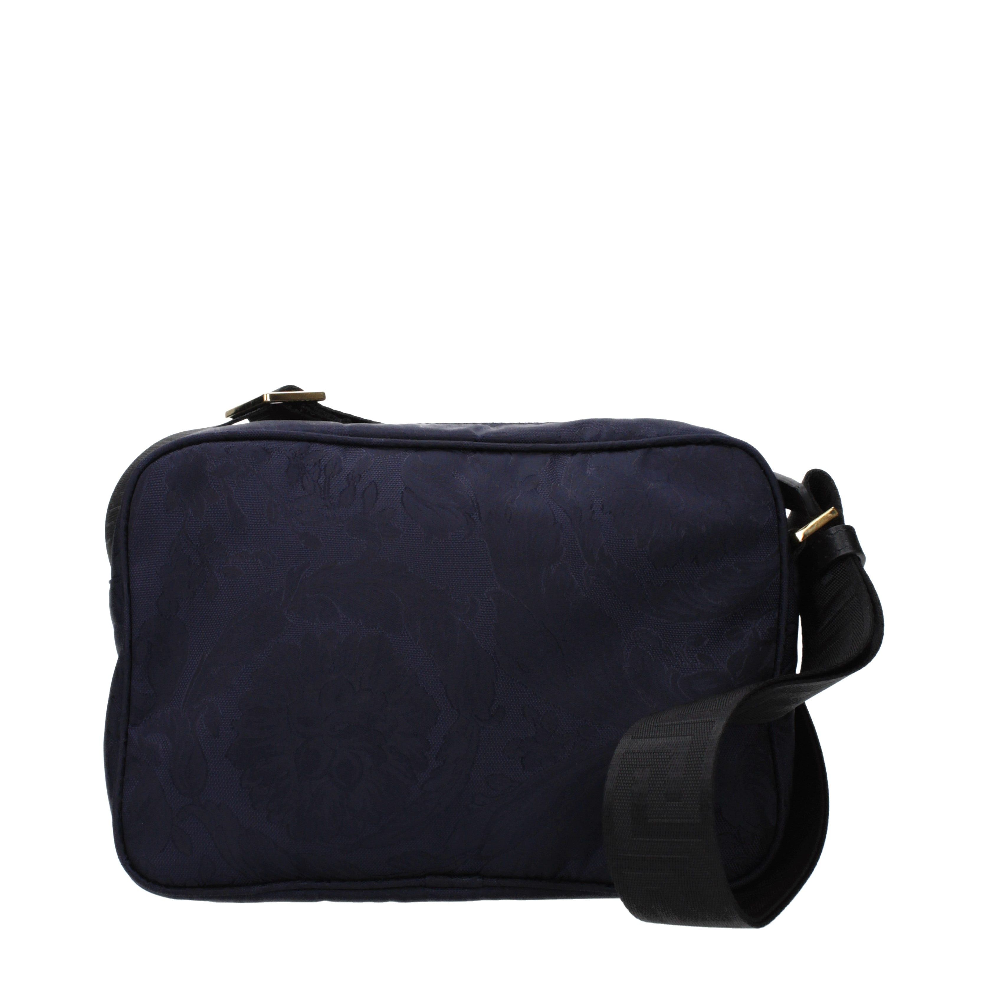Versace Versace Crossbody Bags Men Fabric Blue/Blue Navy Size ONE SIZE - 3 Thumbnail
