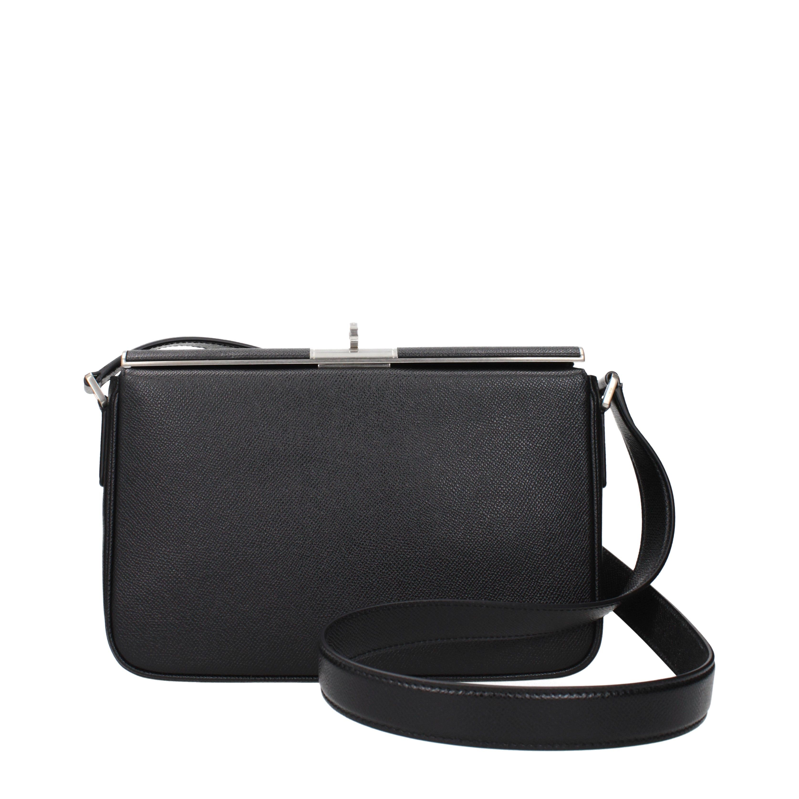 Dolce & Gabbana Dolce&Gabbana Crossbody Bags Men Leather Black Size ONE SIZE - 3 Thumbnail