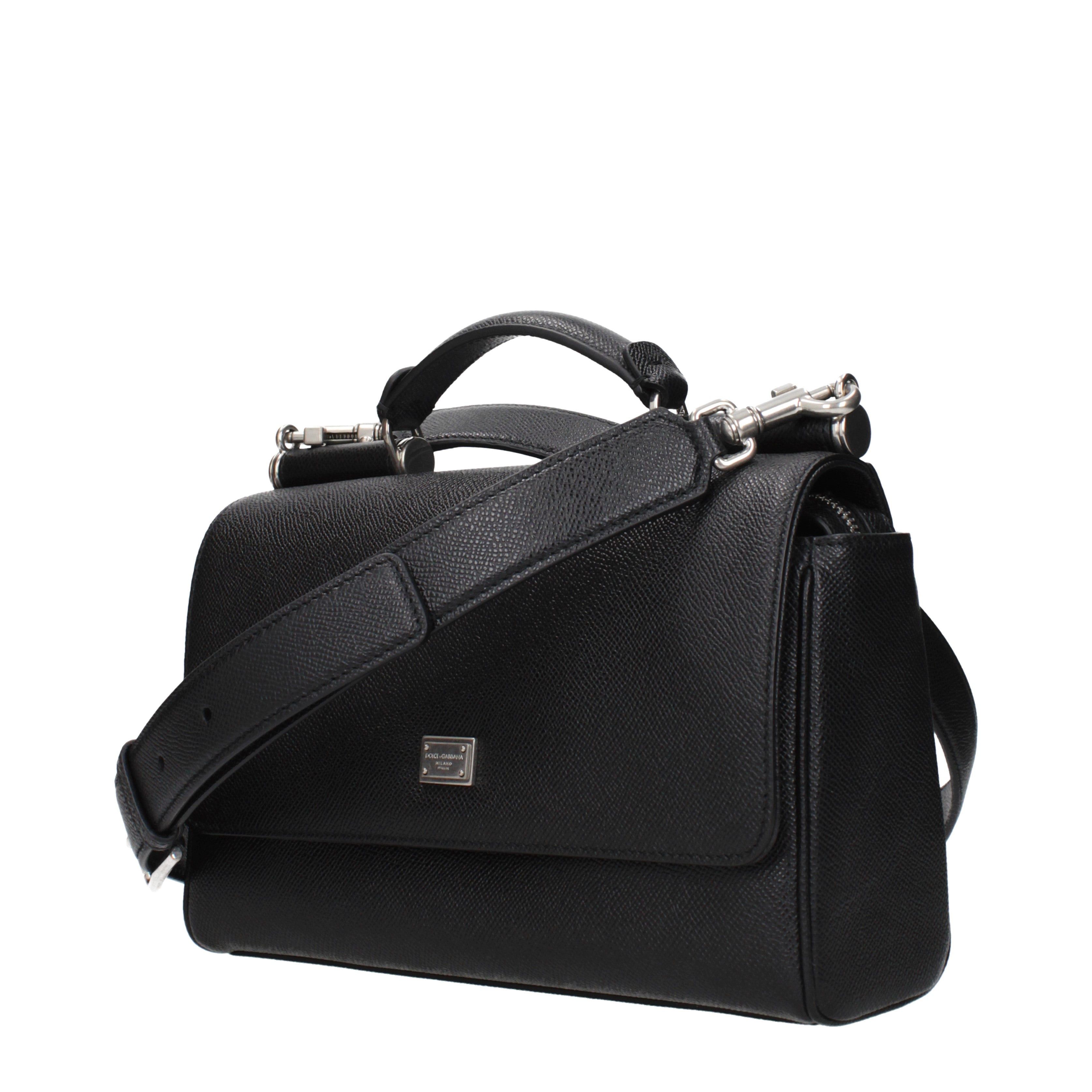 Dolce & Gabbana Dolce&Gabbana Handbags Men Leather Black Size ONE SIZE - 2 Thumbnail