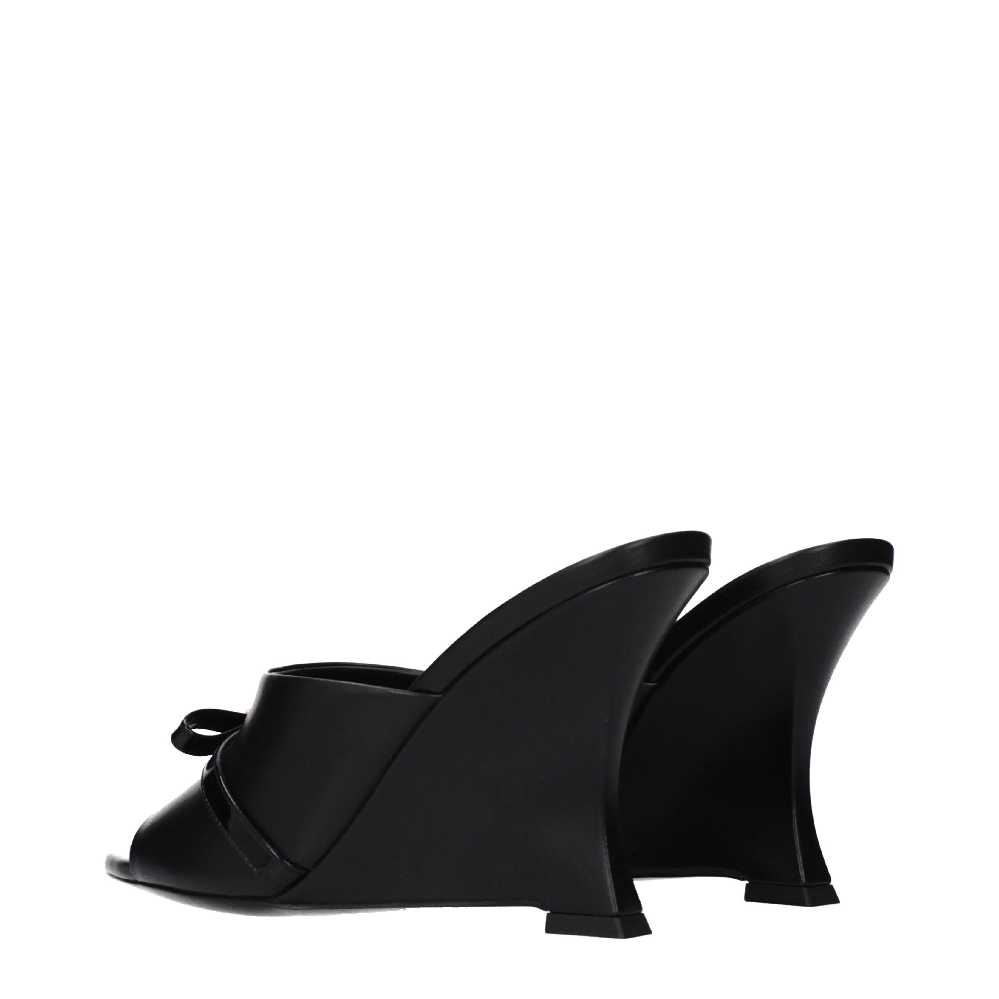 Versace Versace Wedges Women Leather Black Size US 6 / IT 36 - 4 Thumbnail