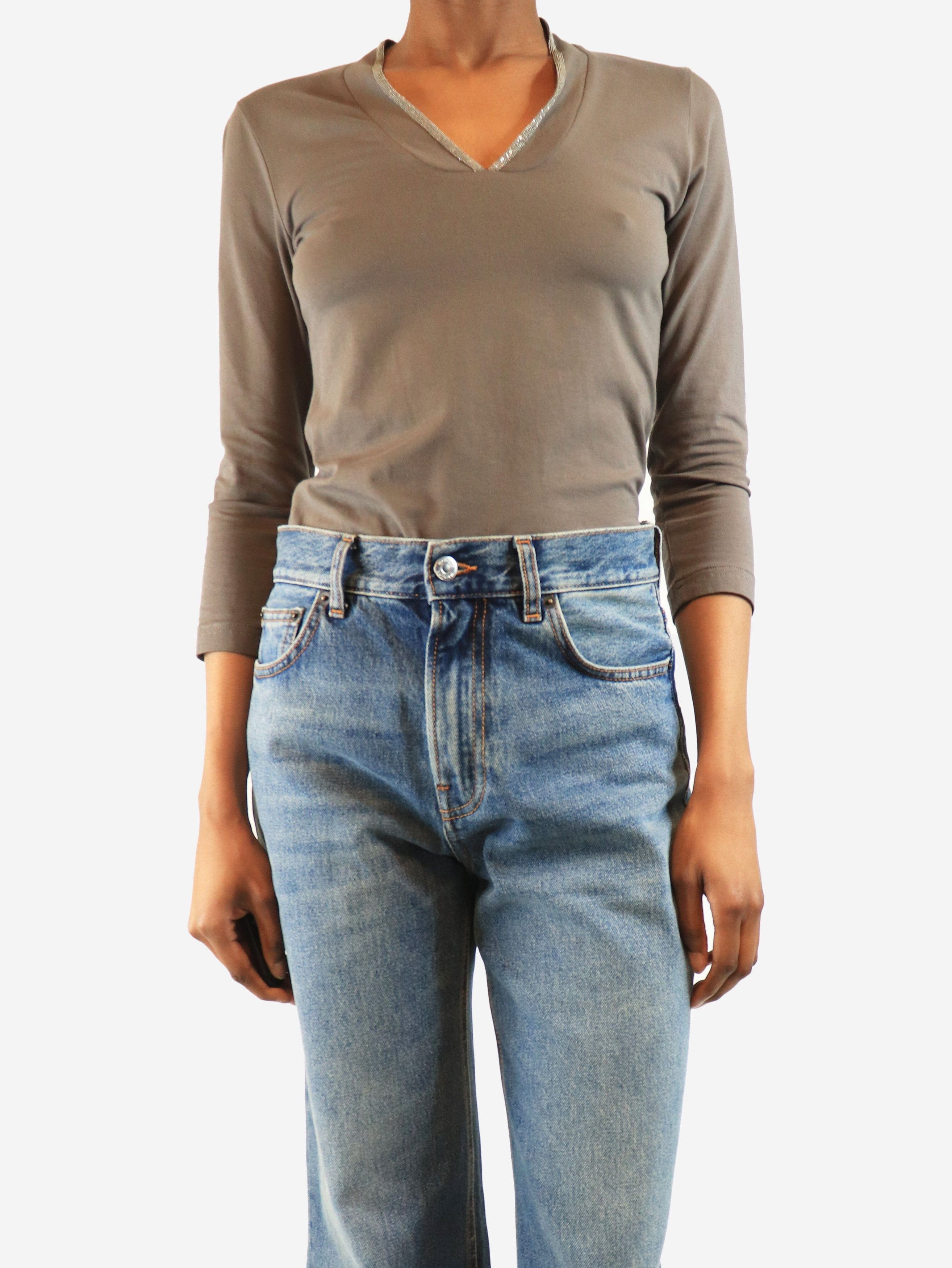 Prada Grey fine-knit top - S Size XS / US 0-2 / IT 36-38 - 4 Thumbnail