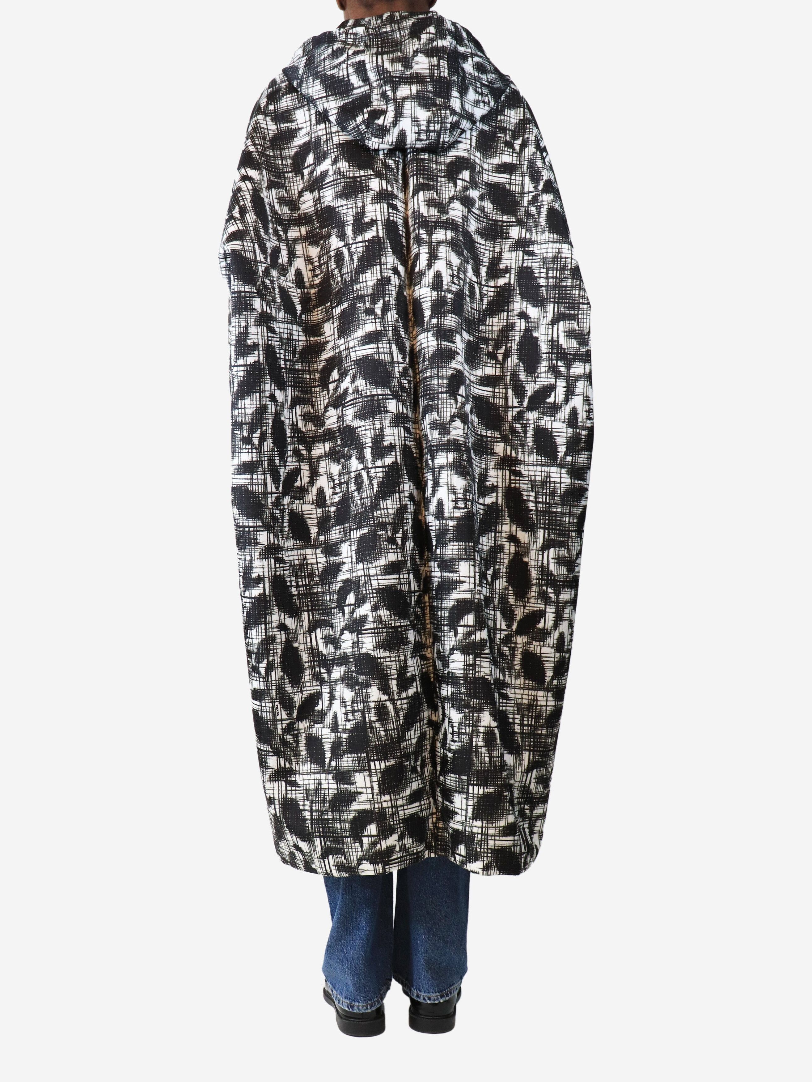 Prada Black and white Re-Nylon printed raincoat - UK 4 Size XS / US 0-2 / IT 36-38 - 3 Thumbnail
