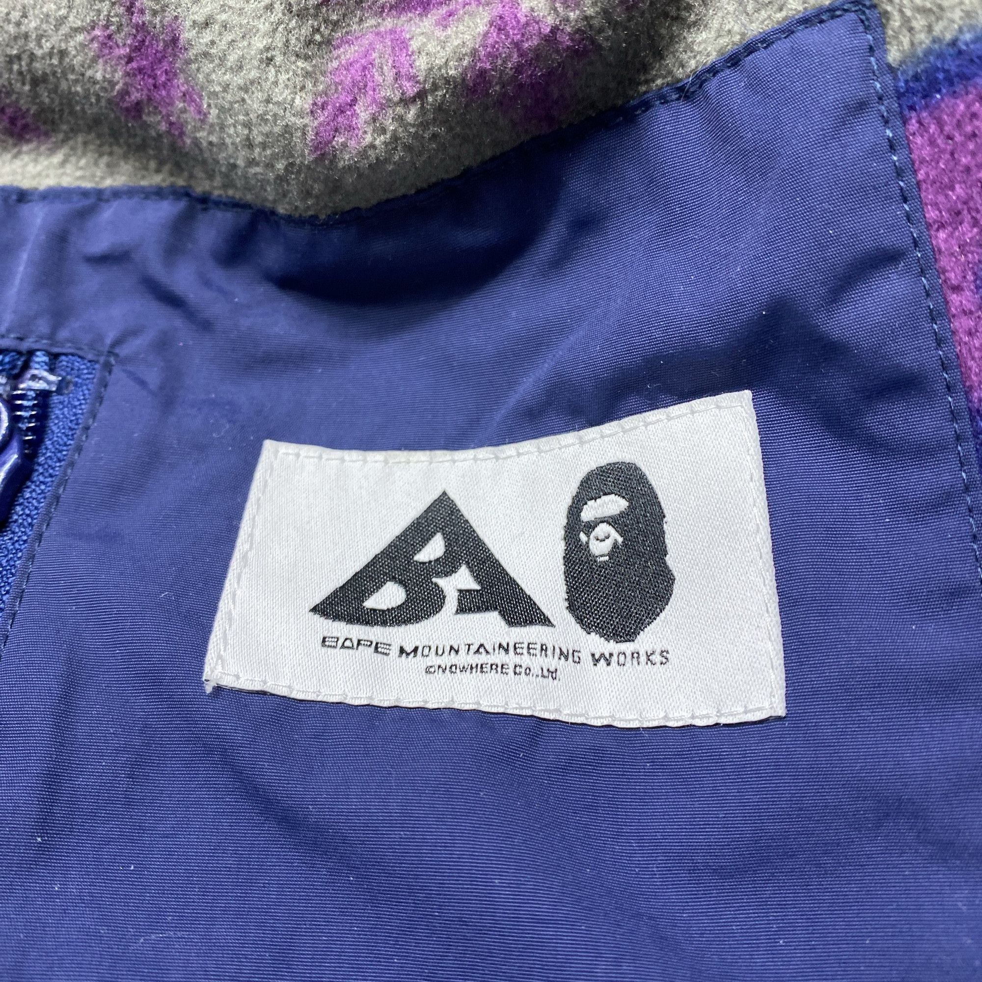 Bape A BATHING APE Snowflake Pattern Fleece Jacket Size M Size US M / EU 48-50 / 2 - 3 Thumbnail