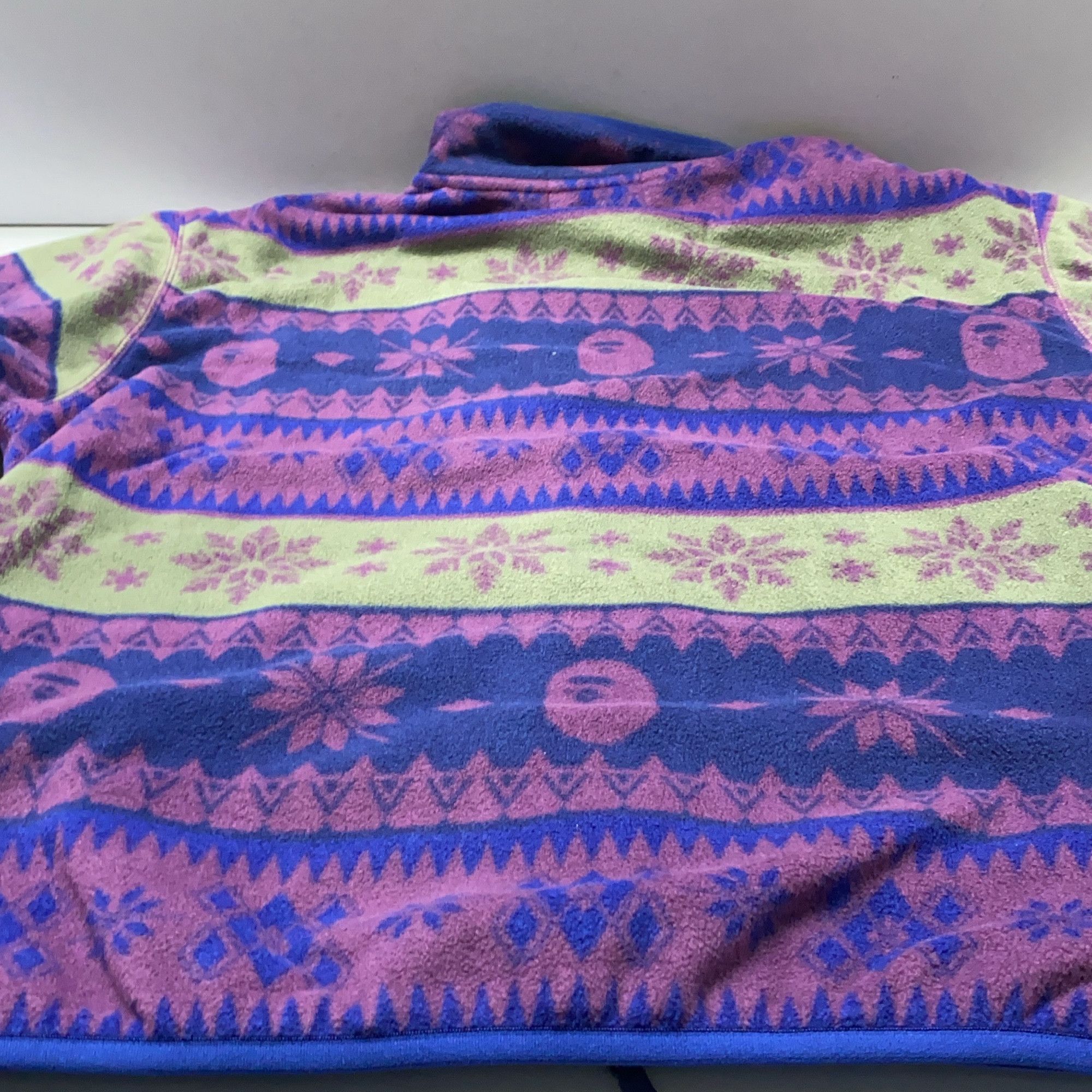 Bape A BATHING APE Snowflake Pattern Fleece Jacket Size M Size US M / EU 48-50 / 2 - 13 Thumbnail