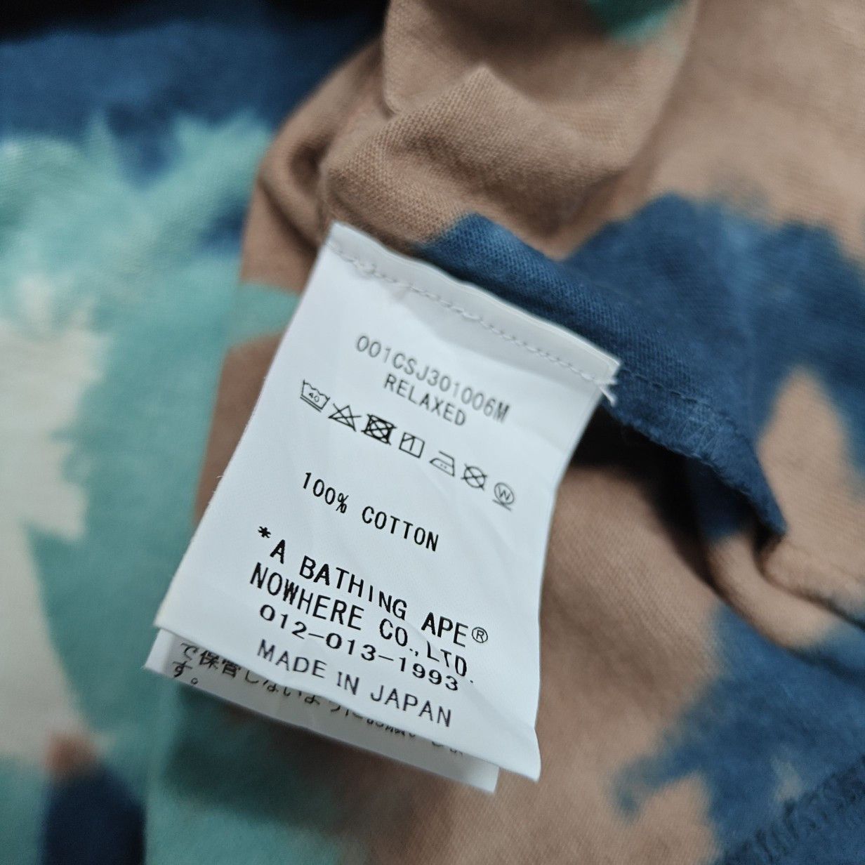Bape A Bathing Ape Tie-Dye T-Shirt Size L Size US L / EU 52-54 / 3 - 4 Thumbnail