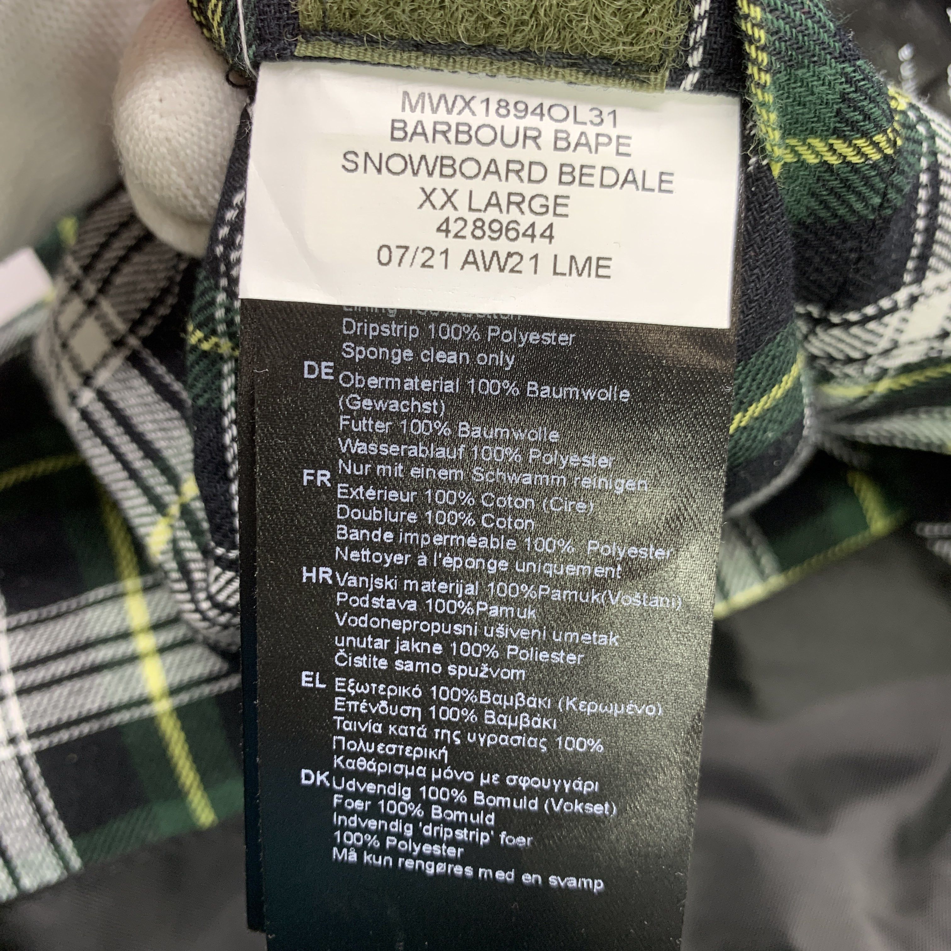 Bape × Barbour A Bathing Ape x Barbour Camo Snowboard Bedale Jacket XXL Size US XXL / EU 58 / 5 - 4 Thumbnail