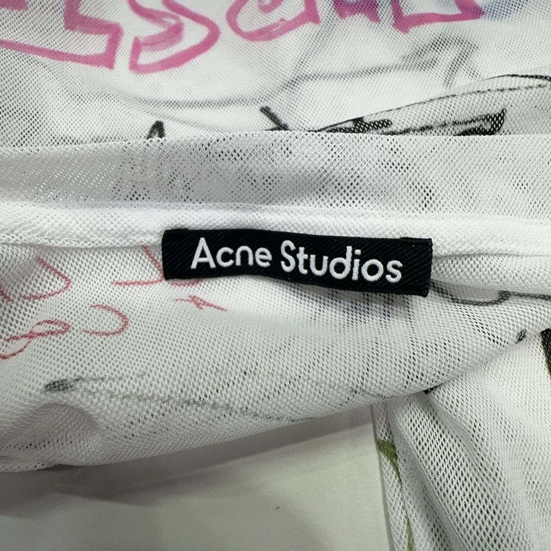 Acne Studios Acne Studios Graffiti Mesh Long Sleeve T-Shirt Size S Size S / US 4 / IT 40 - 3 Thumbnail