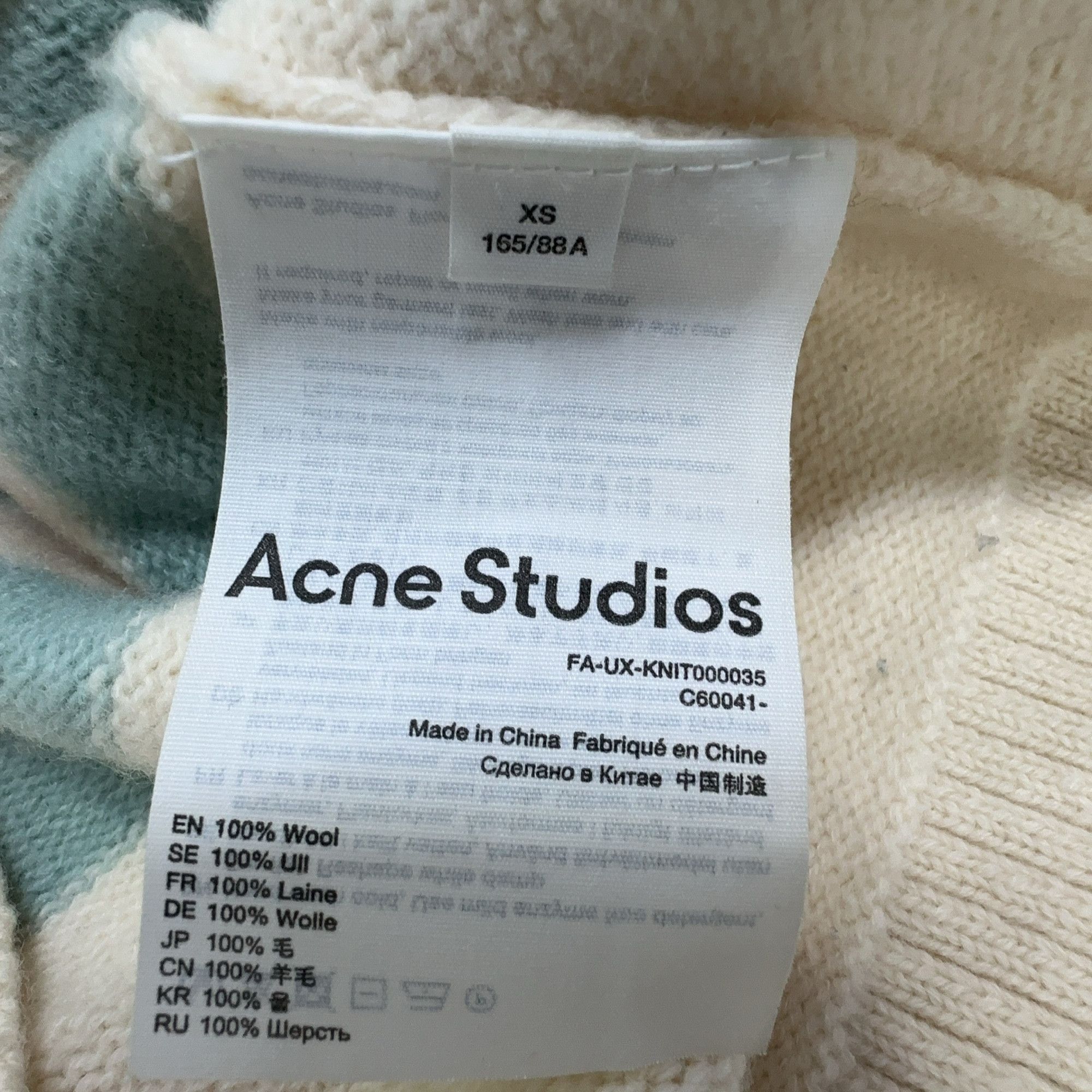 Acne Studios Acne Studios Striped Wool Sweater Size XS Size US XS / EU 42 / 0 - 4 Thumbnail
