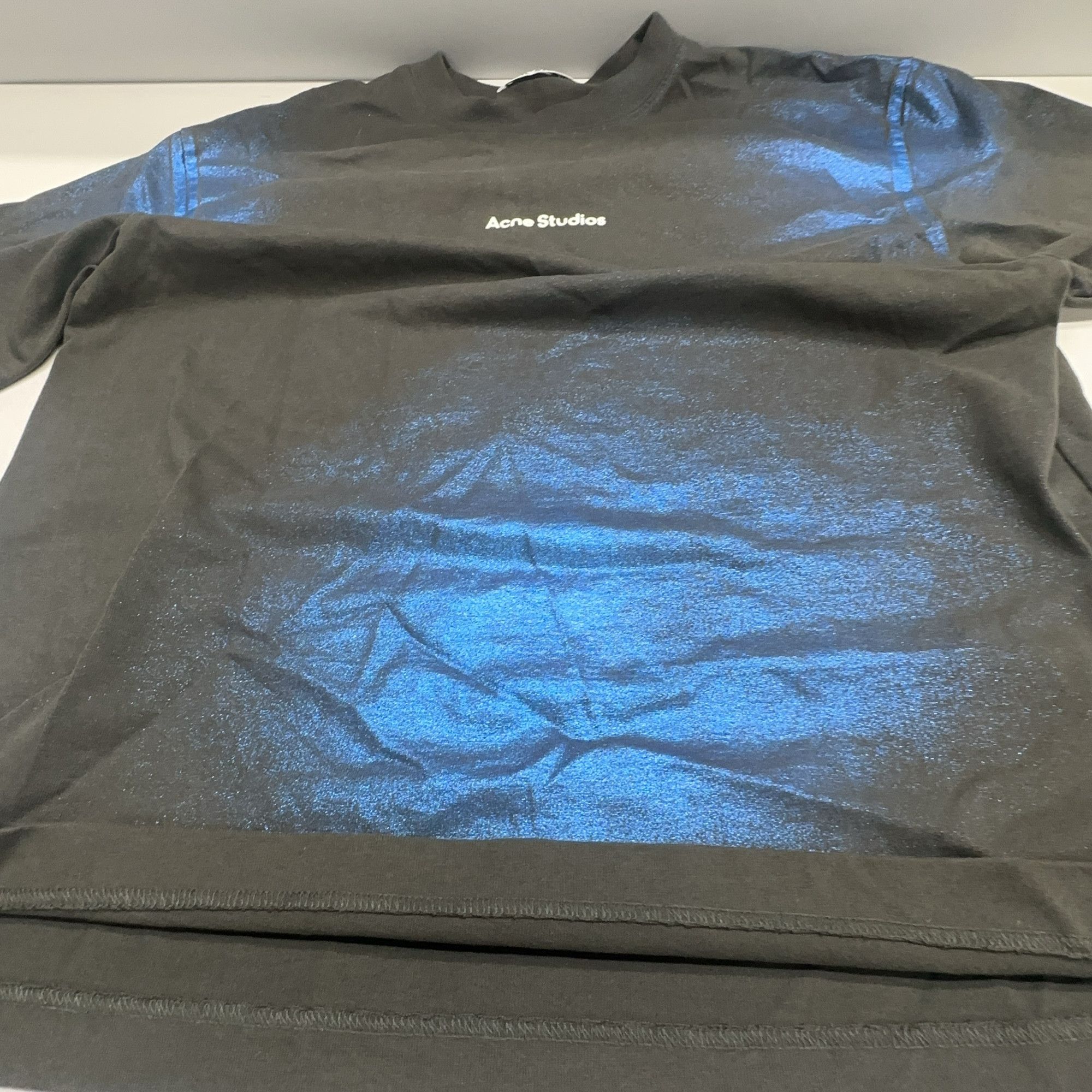 Acne Studios Acne Studios Blue Spray Effect T-Shirt Size M Size US M / EU 48-50 / 2 - 7 Thumbnail