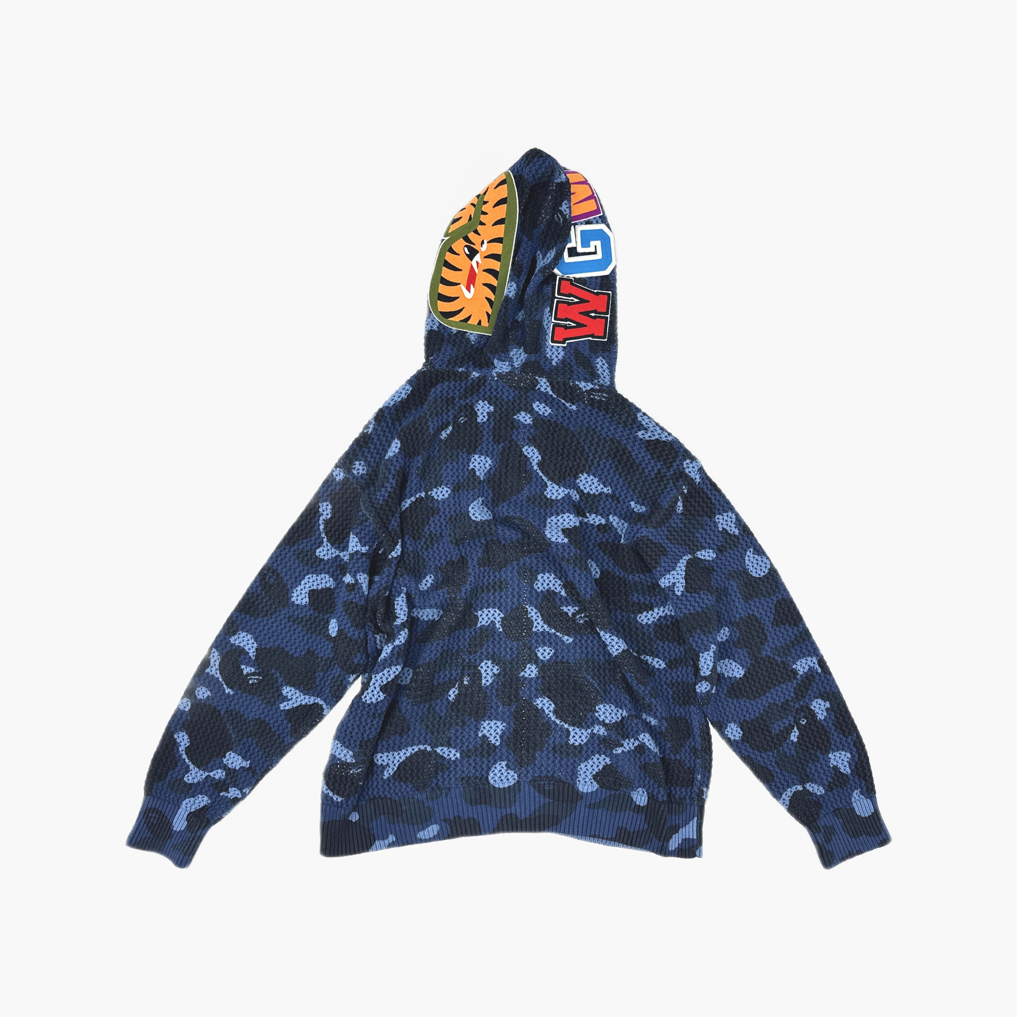 Bape A Bathing Ape Camo Crochet Shark Hoodie Size L Size US L / EU 52-54 / 3 - 2 Thumbnail