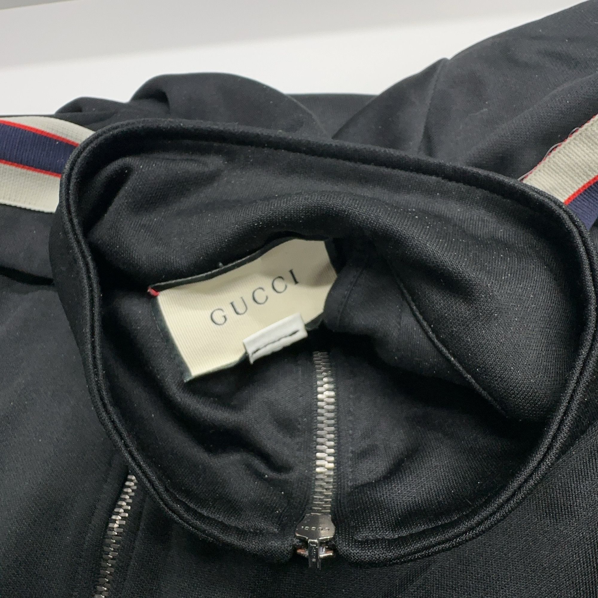 Gucci Gucci Logo Stripe Technical Jersey Track Jacket Size L Size US L / EU 52-54 / 3 - 6 Thumbnail