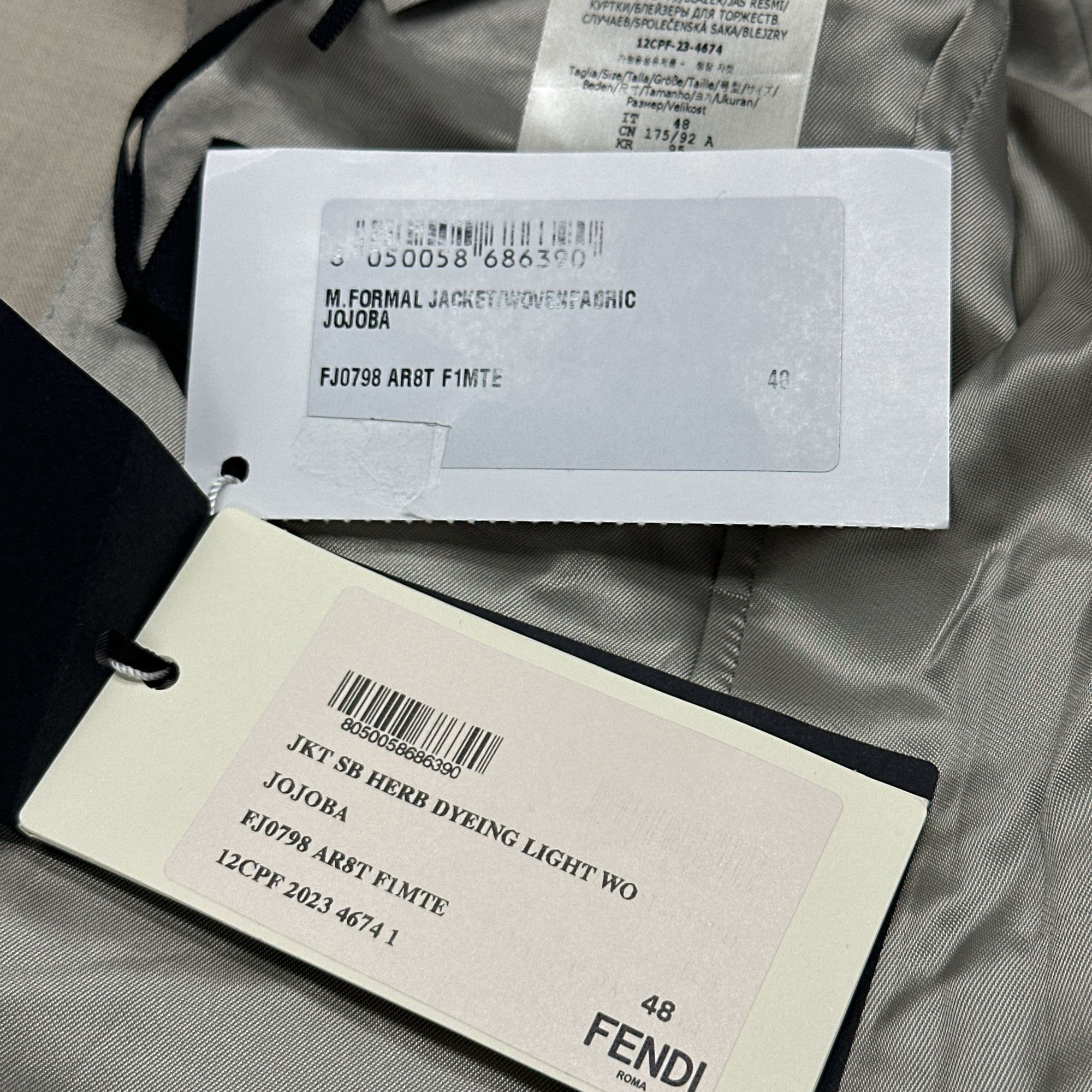 Fendi Fendi Beige Wool Blazer Size 48 Size 38R - 5 Thumbnail
