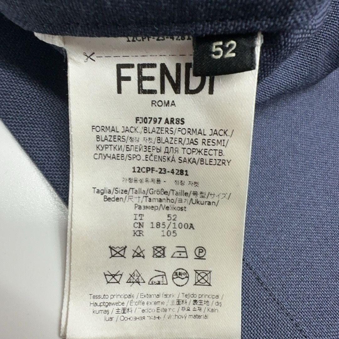 Fendi Fendi Blue Wool Light Jacket Size L Size US L / EU 52-54 / 3 - 5 Thumbnail