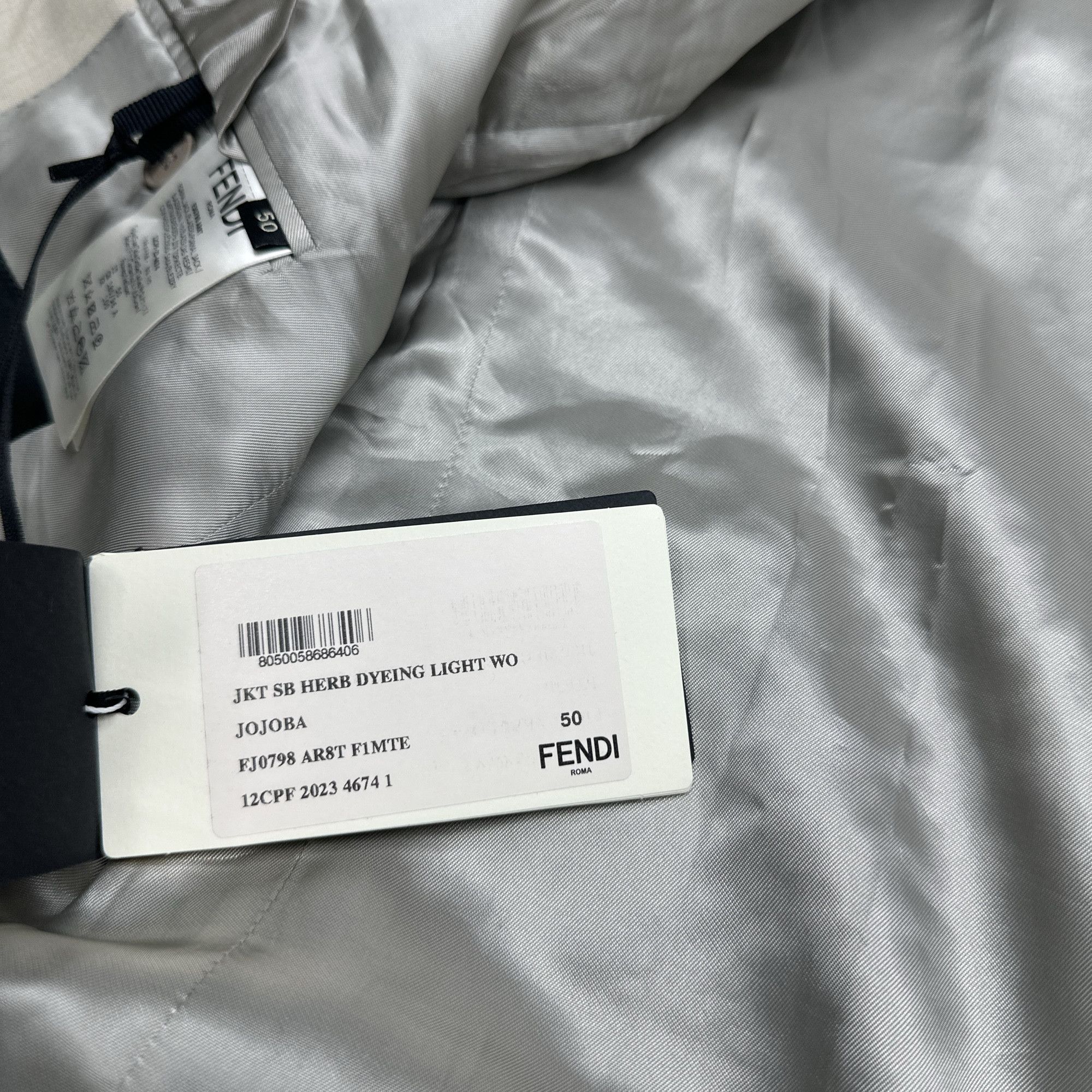 Fendi Fendi Beige Wool Single-Breasted Blazer Size 50 Size 40R - 6 Thumbnail