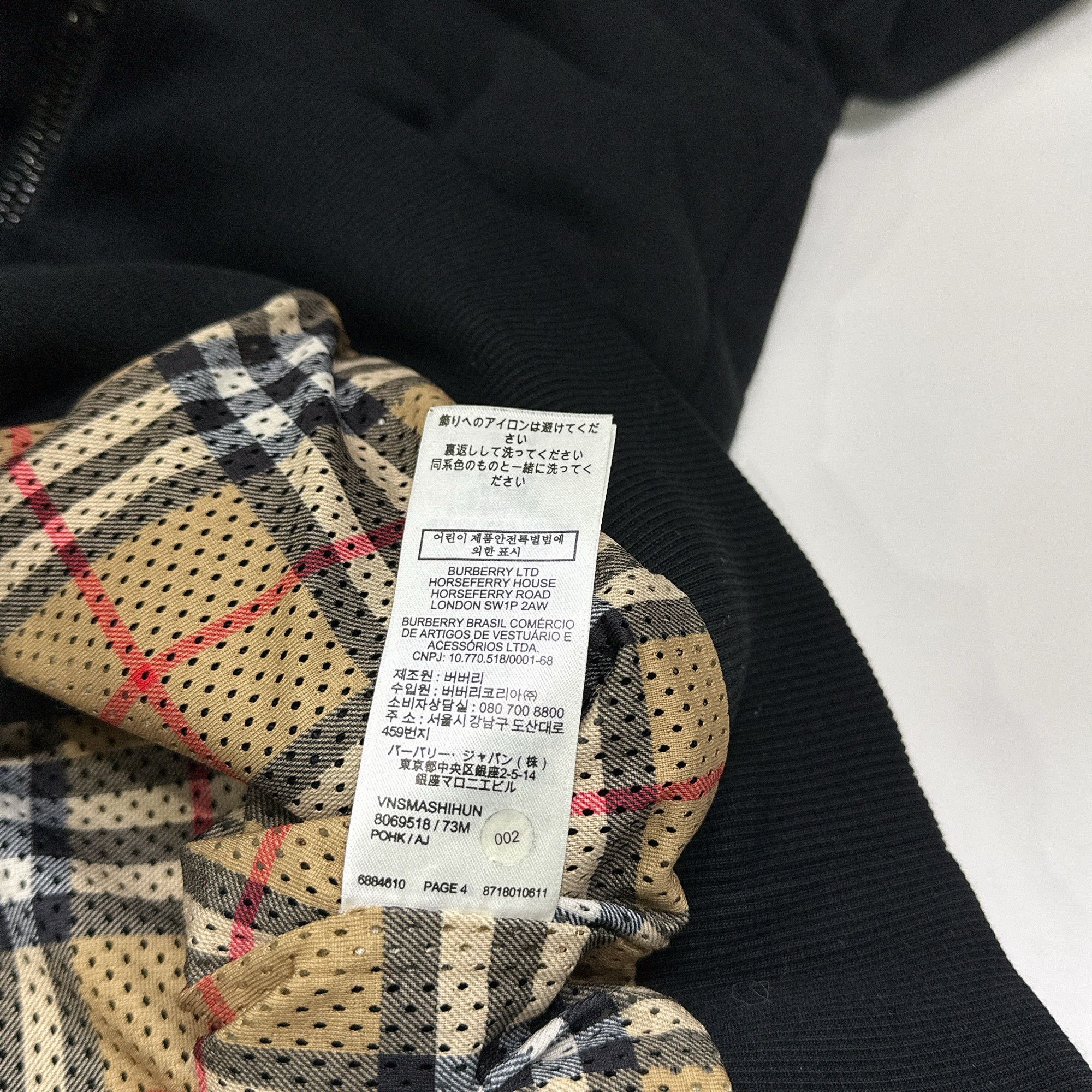Burberry Burberry Logo Patch Check Lined Zip Hoodie Size M Size US M / EU 48-50 / 2 - 4 Thumbnail