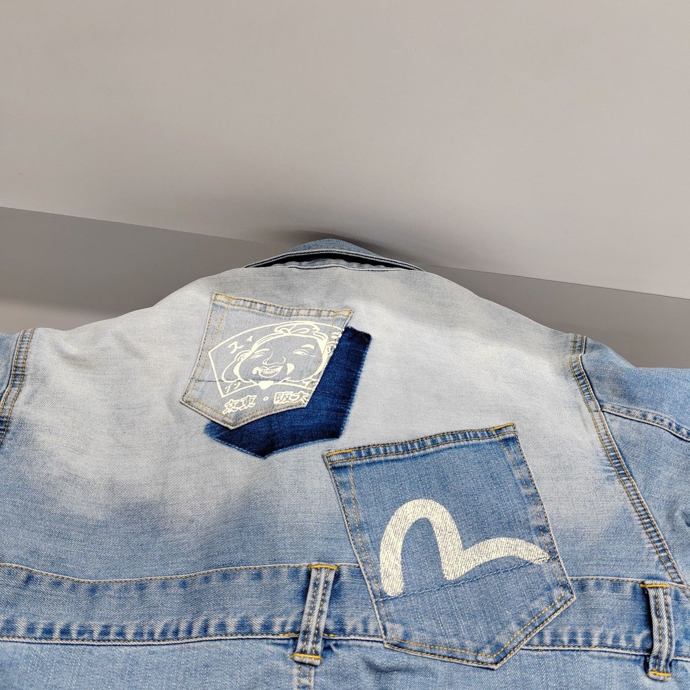 Evisu Evisu Seagull Print Multi-Pocket Denim Jacket Size M Size US M / EU 48-50 / 2 - 4 Thumbnail