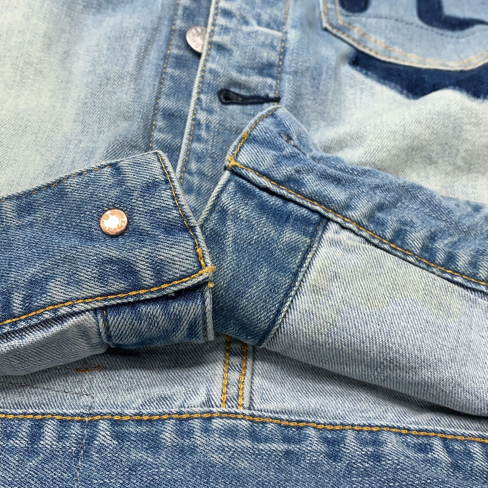 Evisu Evisu Seagull Print Multi-Pocket Denim Jacket Size M Size US M / EU 48-50 / 2 - 5 Thumbnail