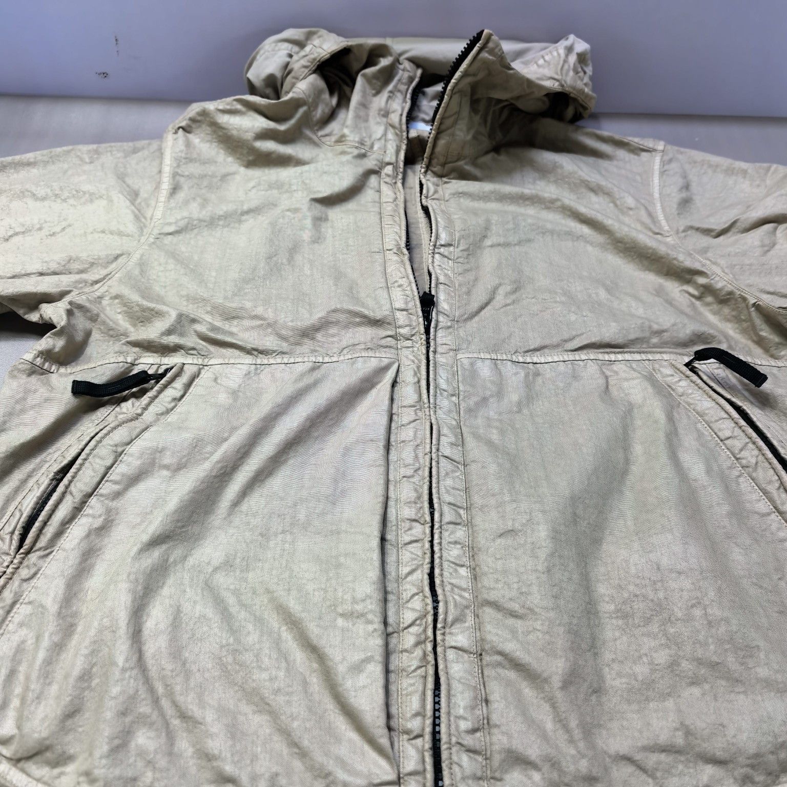Stone Island Stone Island Hooded Zip Jacket Beige Size L Size US L / EU 52-54 / 3 - 11 Thumbnail